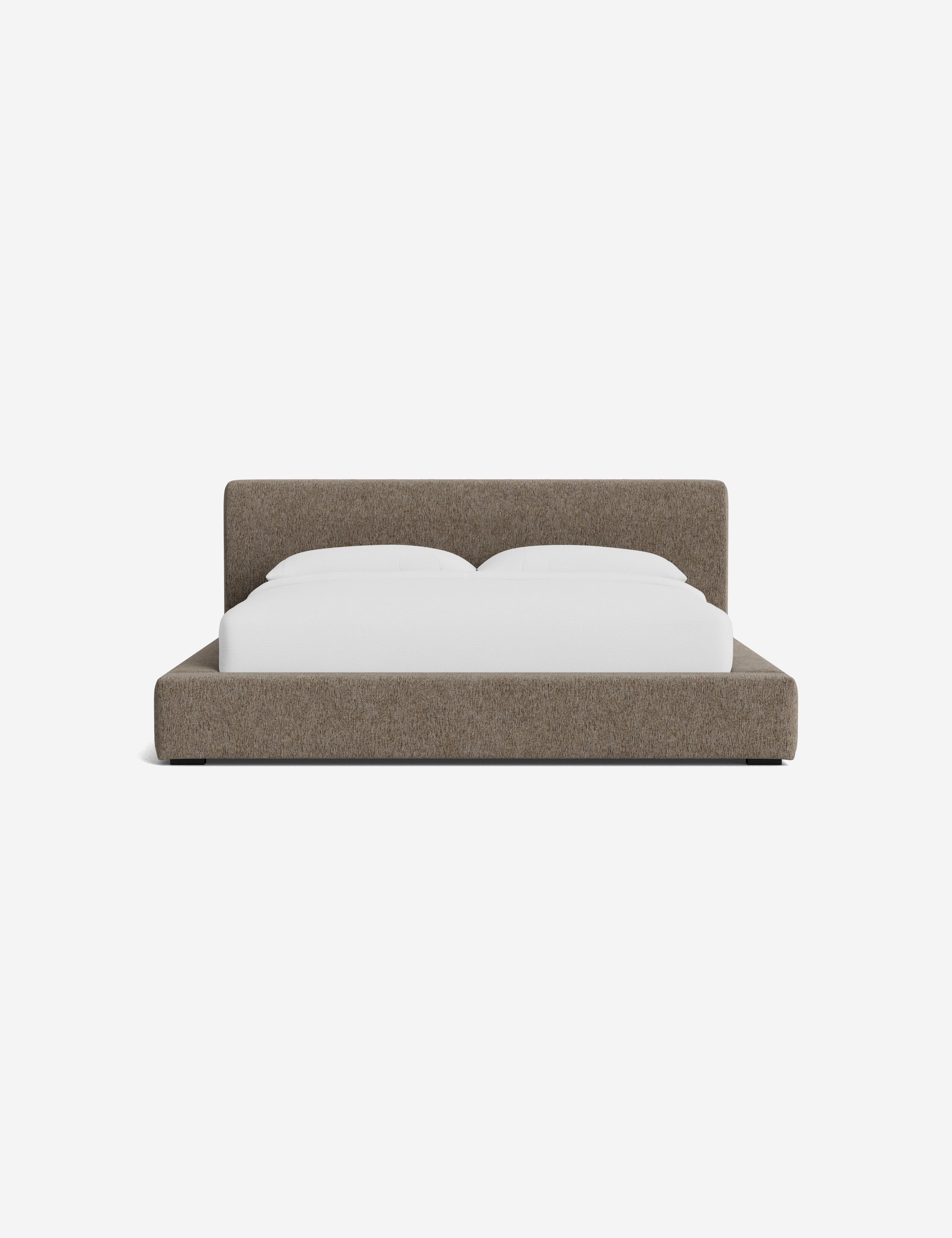 Clayton Platform Bed Frame - Queen Size, Modern Minimalist Wooden Bed with Sturdy Slat Support - Perfect for Bedroom, Guest Room, or Studio Apartment