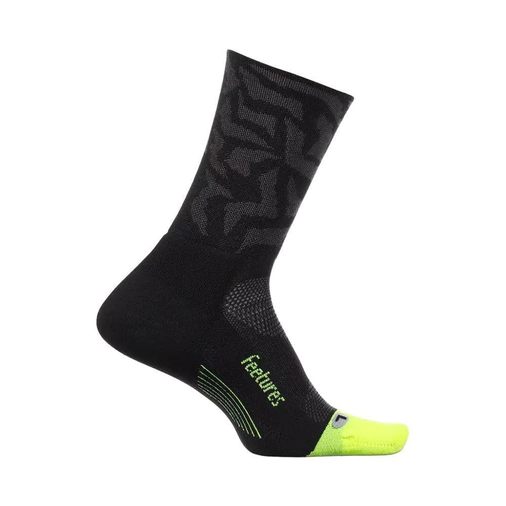 Feetures Elite Light Cushion Mini Crew Running Socks - Breathable & Supportive for Marathon, Hiking & Workout - Best for Athletes & Active Lifestyle