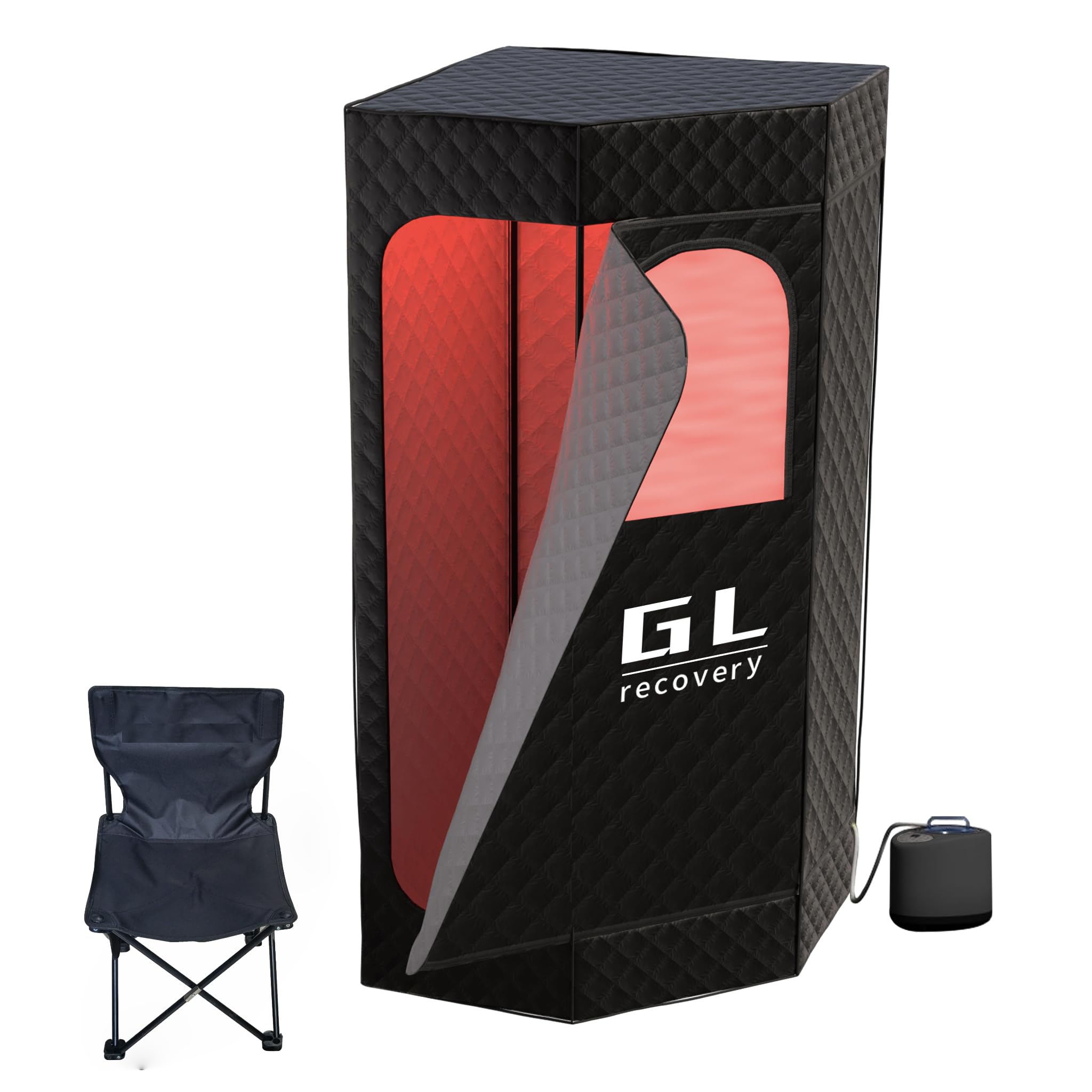 Portable Home Sauna - Pentagon Infrared Sauna Box with 3L Black Steamer for Detox & Relaxation | Perfect for Home Spa, Weight Loss & Muscle Recovery