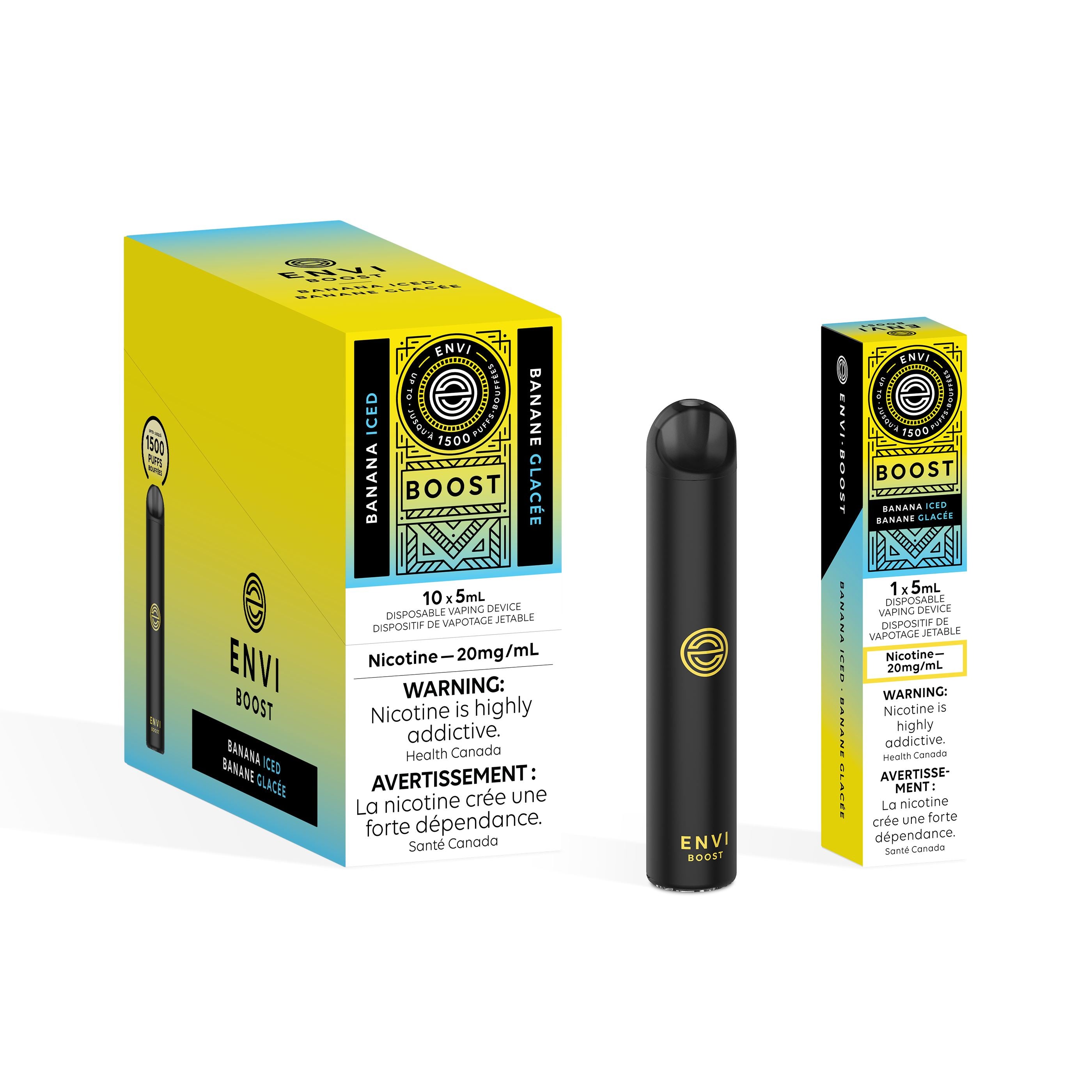 Banana Iced Envi Boost - Natural Energy Drink for Workouts & Focus | Refreshing Banana Flavor for Gym, Office & Outdoor Activities