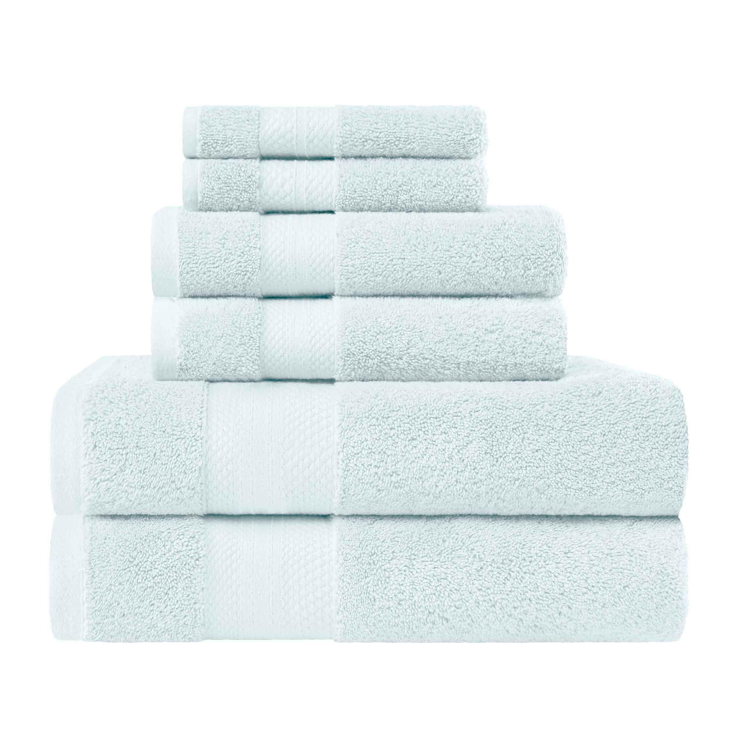 Premium 6-Piece Turkish Cotton Bath Towel Set - Ultra Soft, Highly Absorbent & Quick-Drying - Luxury Spa, Bathroom & Beach Essentials for Home & Travel