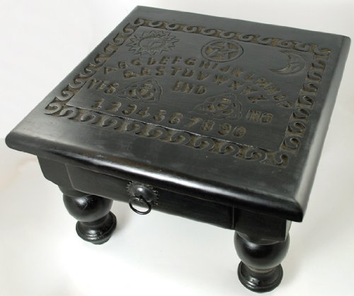 Spirit Board Altar Table with Drawer (RAT633) - Wooden Occult Ritual Table for Séance & Divination - Perfect for Wiccan Altar, Ouija Board Sessions & Spiritual Practices