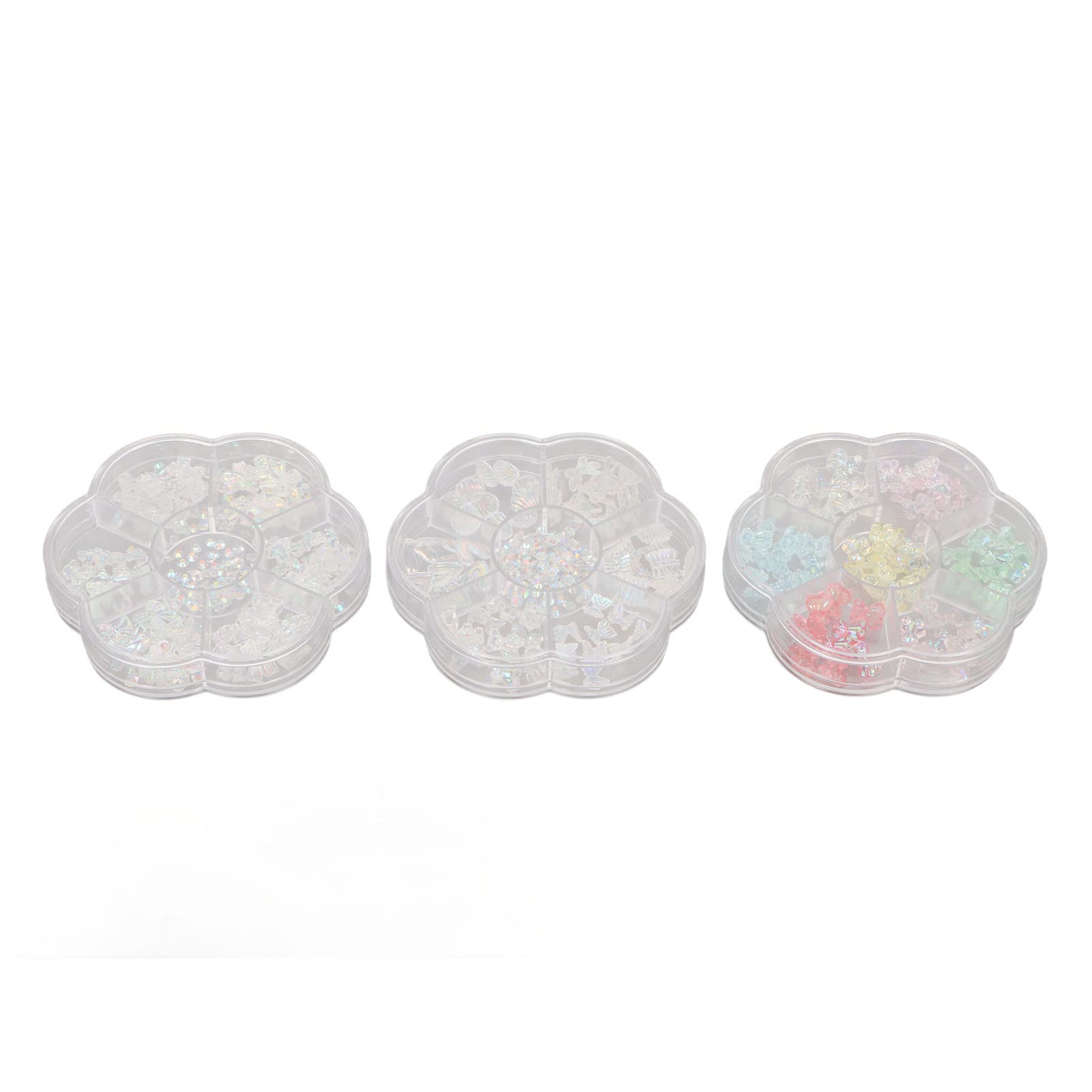 3 Box Mixed Color Shiny Resin Nail Rhinestones - DIY Nail Art Decorations for Home & Professional Salon Use - Perfect for Manicures, Pedicures, and Nail Art Designs