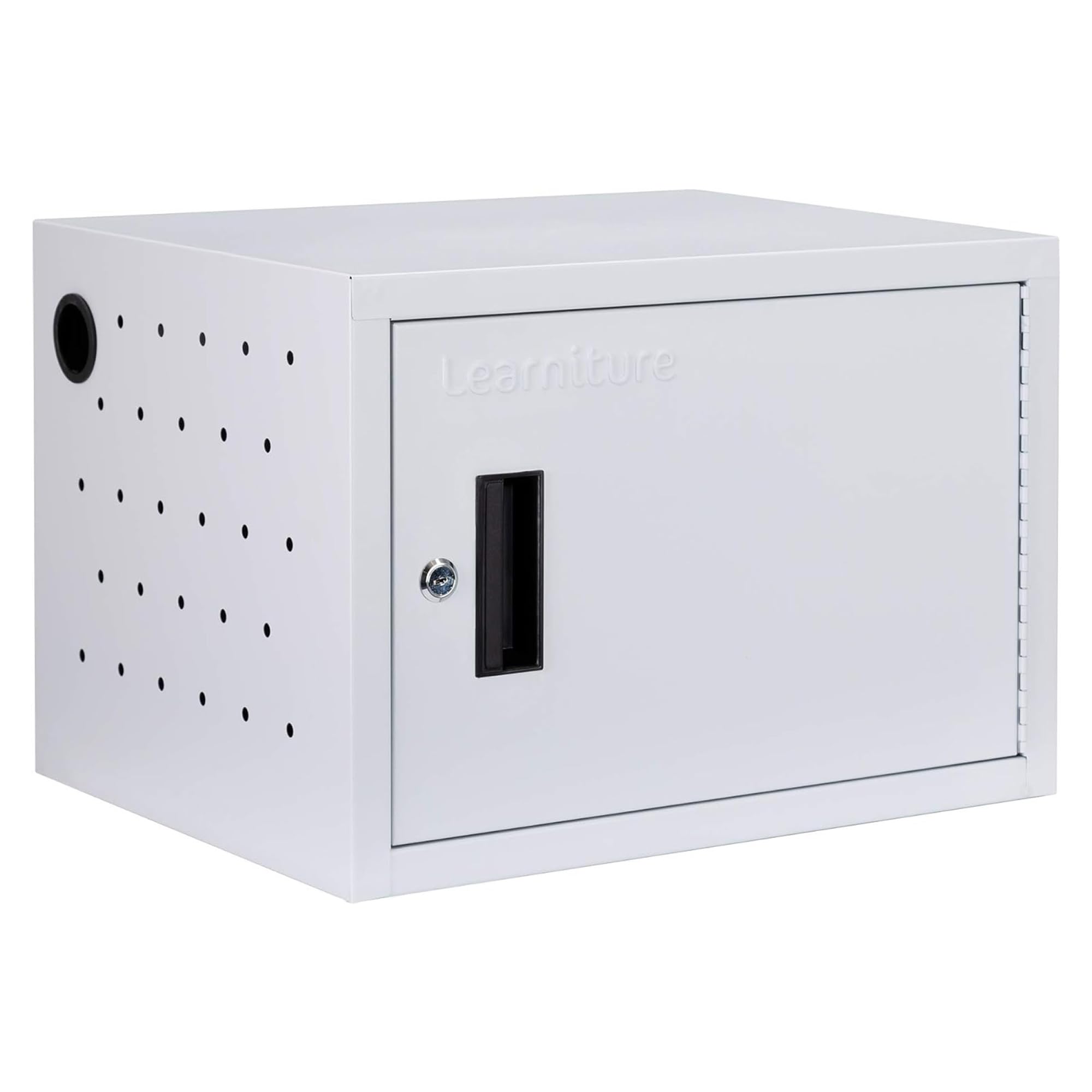 Learniture 12-Device Charging Station for Laptops & Tablets - Wall Mount Lockable Charging Cabinet Holds 12 Chromebooks/Tablets (Gray) - Perfect for Schools, Offices & Libraries