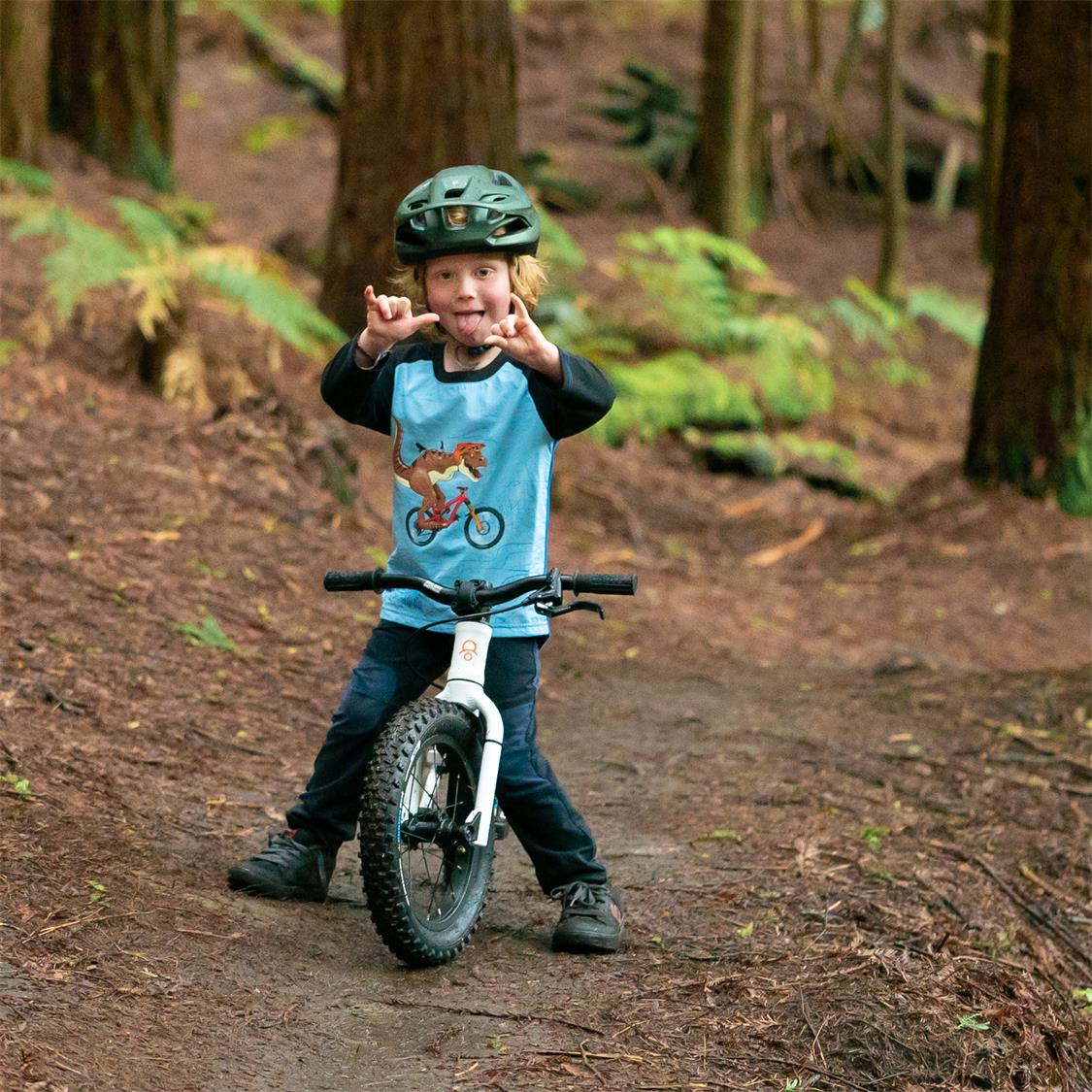 Kids Ride Shotgun Windproof Long Sleeve MTB Jersey for Boys & Girls - Perfect for Mountain Biking, Cycling & Outdoor Adventures