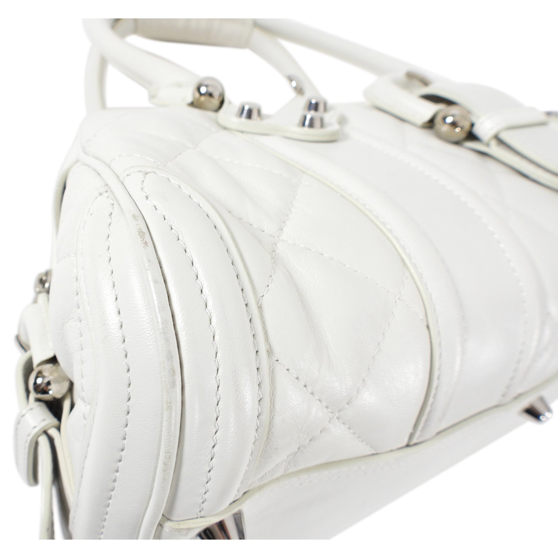 Burberry Prorsum White Leather Shoulder Bag | Luxury Designer Handbag for Women | Perfect for Work, Travel & Evening Events