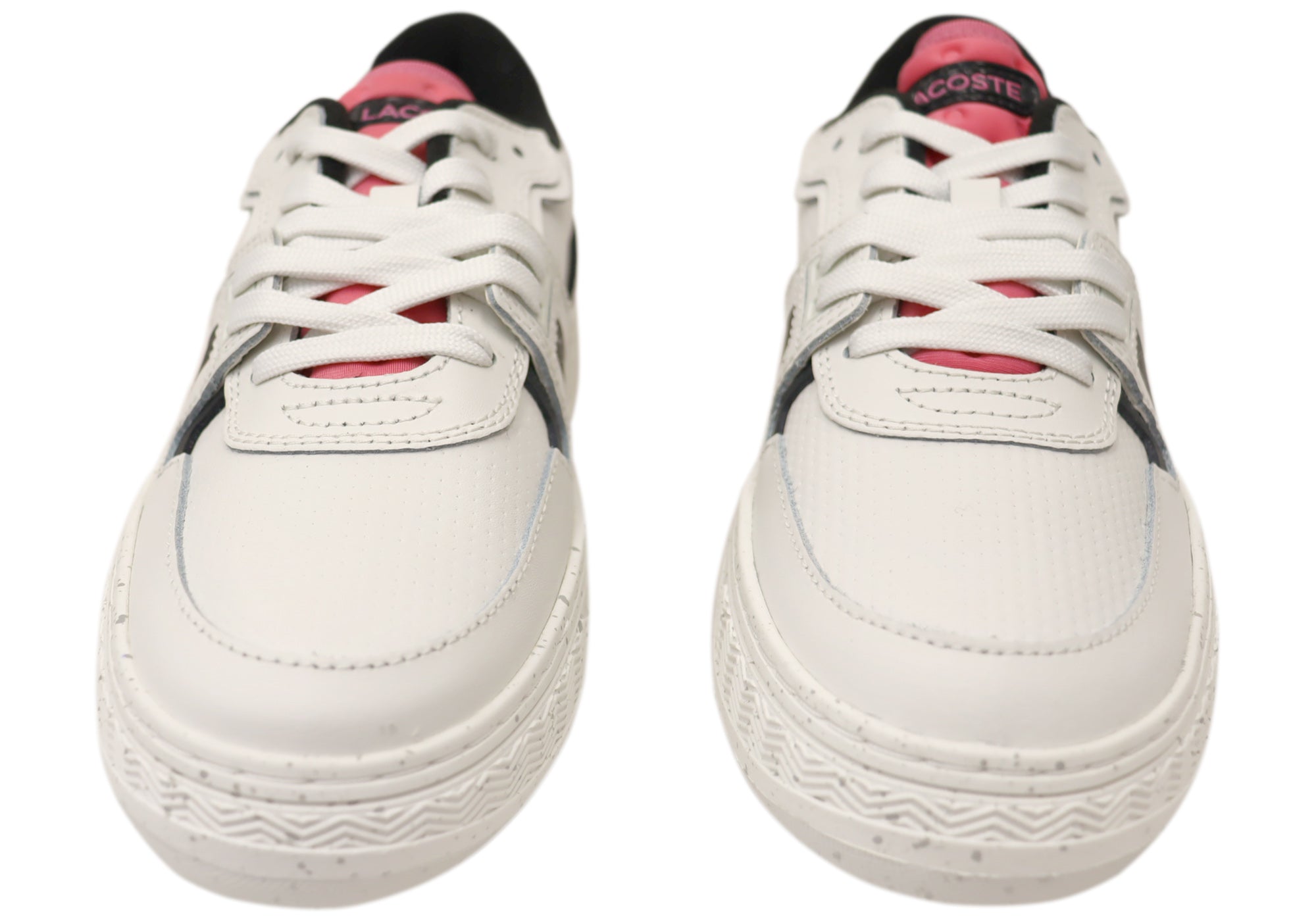Lacoste Women's L001 Leather Lace-Up Heeled Sneakers - Comfortable Casual Shoes for Work, Walking & Everyday Wear