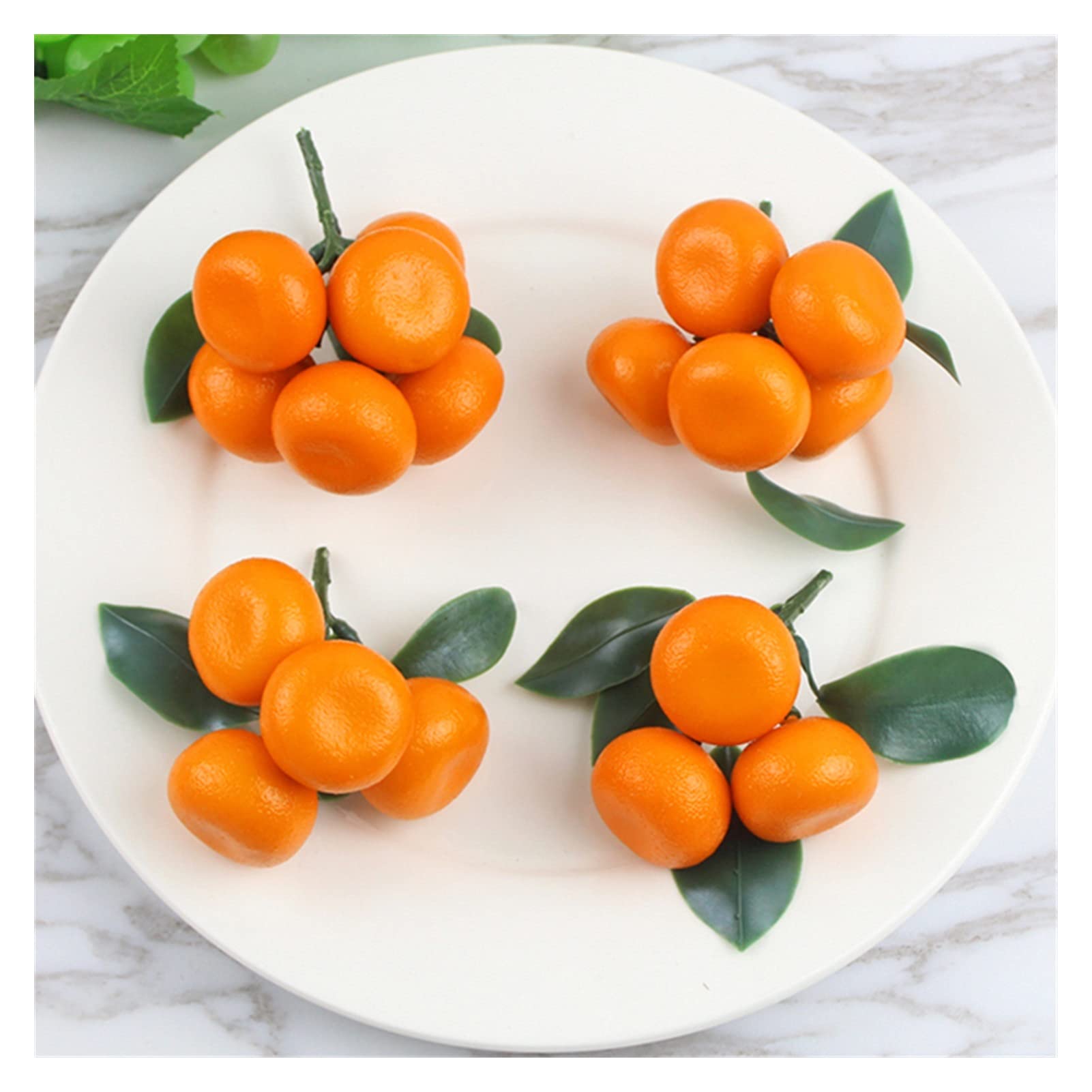 JSJJEDC 5-Piece Artificial Orange Set - 3 Realistic Fake Fruit for Home Decor, Kitchen, Party & Festival Decoration | Perfect for Table Centerpieces, Wedding Displays & Seasonal Styling