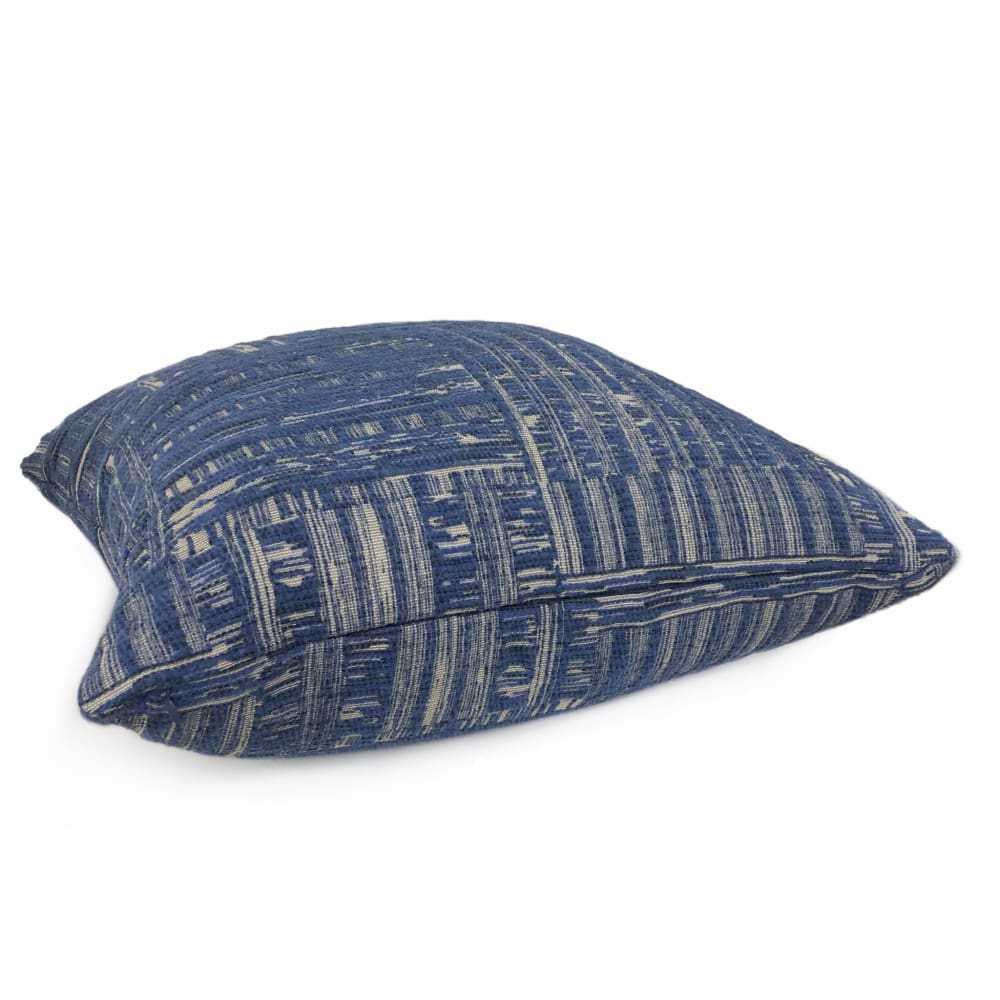 Joplin Cobalt Blue Abstract Texture Chenille Pillow Cover - Soft Decorative Throw Pillow Case for Sofa, Bed & Living Room - Home Decor Accent for Modern Interior Design