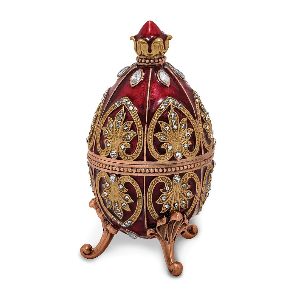 Bejeweled FANTASY RED Musical Jewelry Box - Plays 'My Heart Will Go On' - Perfect for Valentine's Gifts, Birthday Presents & Home Decor