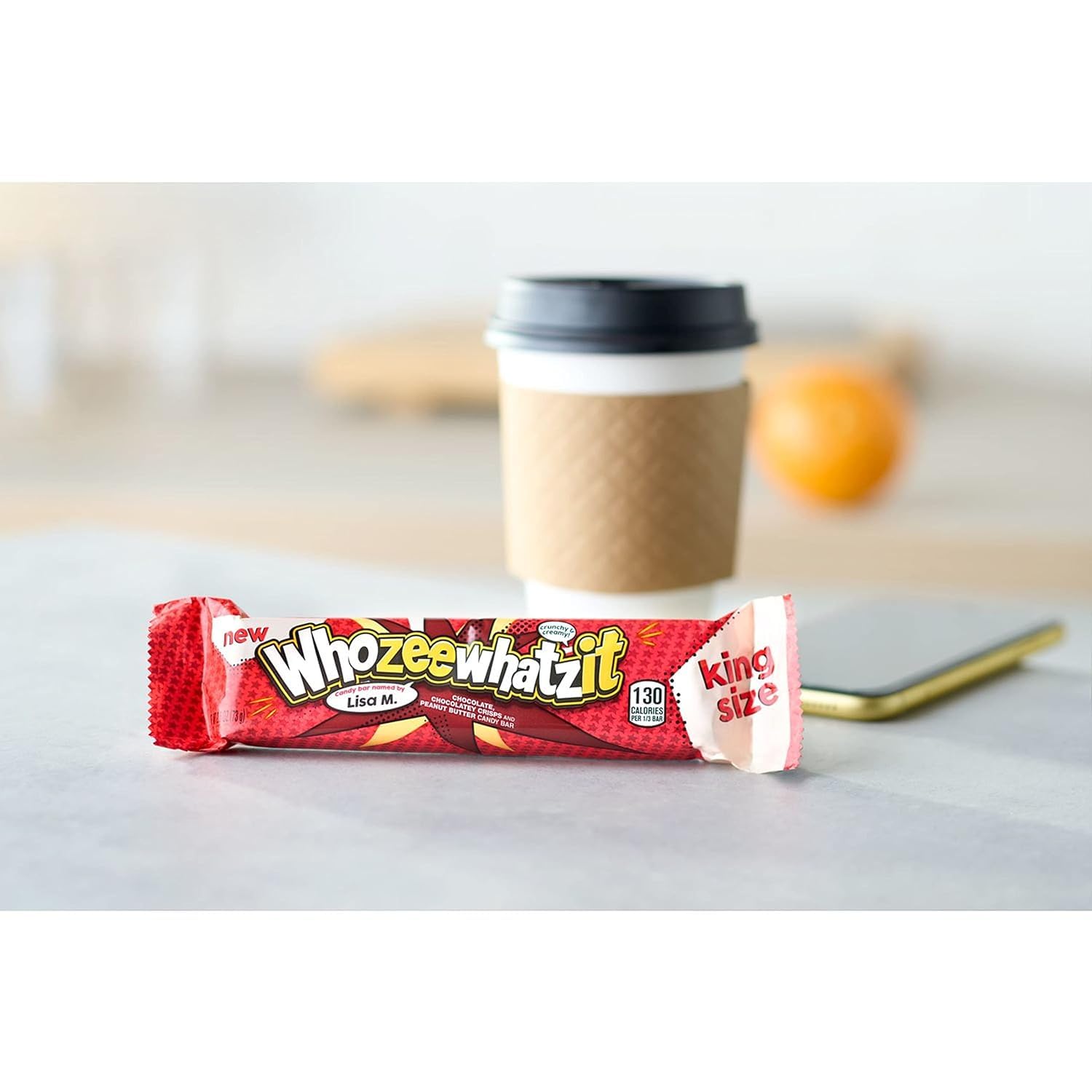 WHATCHAMACALLIT Chocolate Caramel Peanut Crisps Candy Bars - 1.6 oz (12 Count) - Perfect for Halloween Treats, Party Favors & Office Snacks