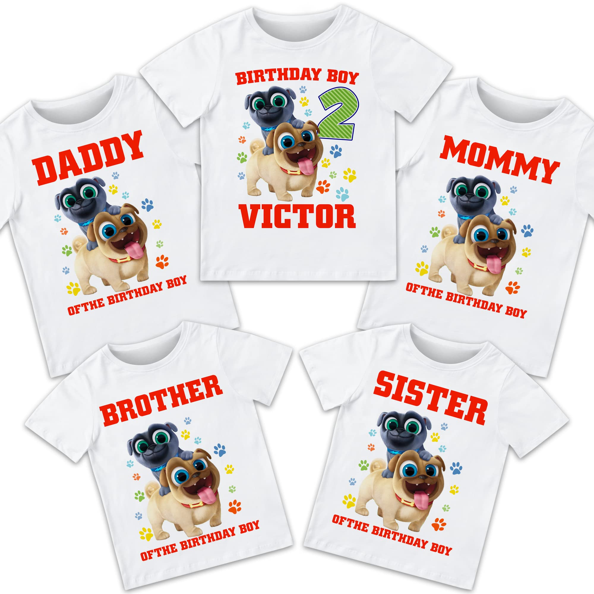 Dog Pals Birthday Shirt - Matching Puppy Theme Party T-Shirts for Dogs & Owners | Fun Pet Celebration Outfits for Birthdays & Special Occasions