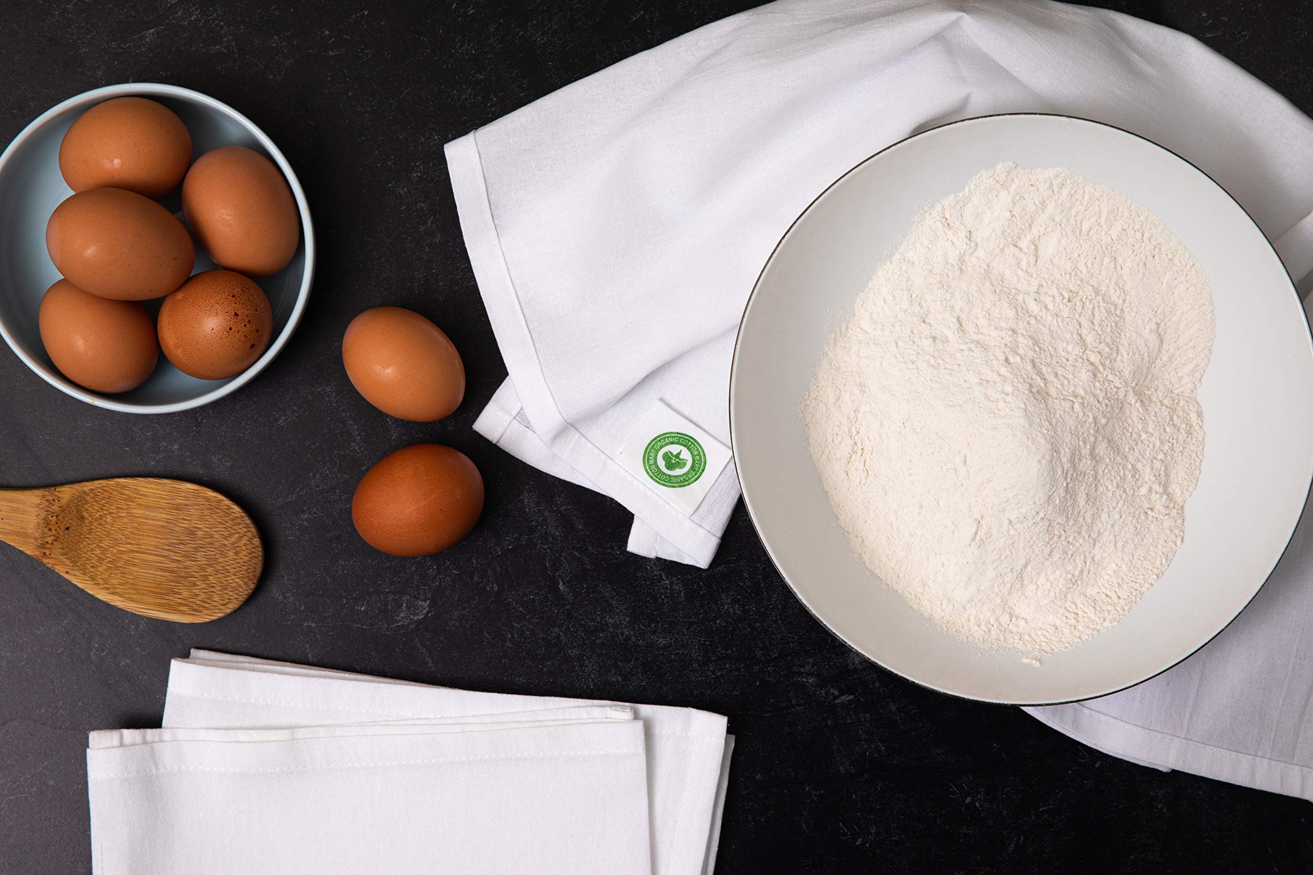 Organic Cotton Bread Proofing Towels - 100% Natural Unbleached Baking Cloth for Dough Rising - 27