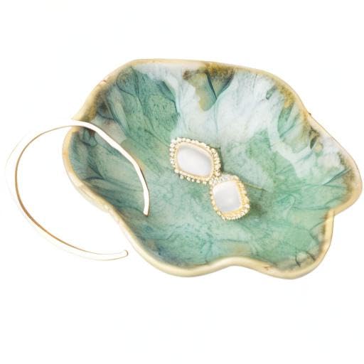 Elegant Ceramic Ring Dish & Jewelry Tray - Perfect for Rings, Keys, and Small Trinkets - Ideal Gift for Women, Friends, Sisters, Daughters & Mothers - Great for Bedroom Vanity, Bathroom Counter, or Entryway Organization