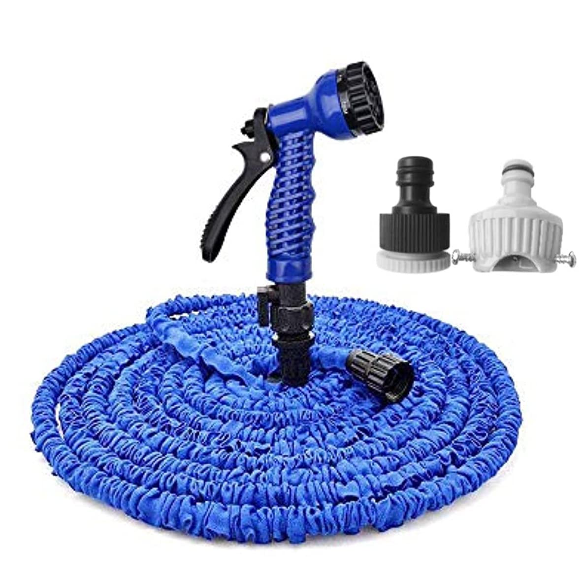 **Expandable Garden Hose 50ft - Flexible & Telescopic Water Pipe for Car Washing, Floor Cleaning, Yard & Garden Use (Blue, 15M/50ft) - Perfect for Outdoor Watering, Pet Bathing & Home Cleaning**