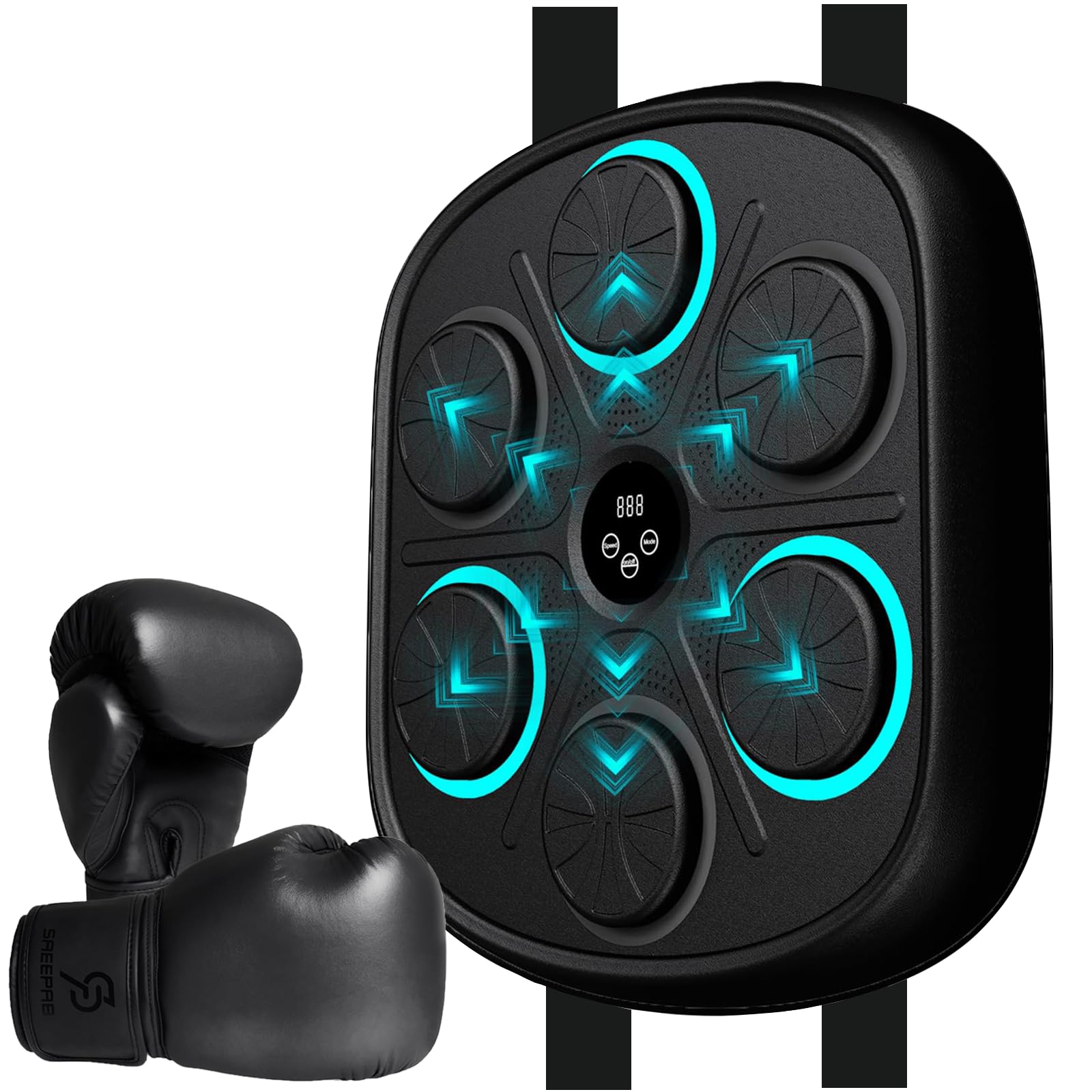 Smart Music Boxing Machine for Adults & Kids - Wall Mounted Electronic Boxing Trainer with Punching Target & Gloves - Perfect for Home Gym, Fitness Training & Stress Relief