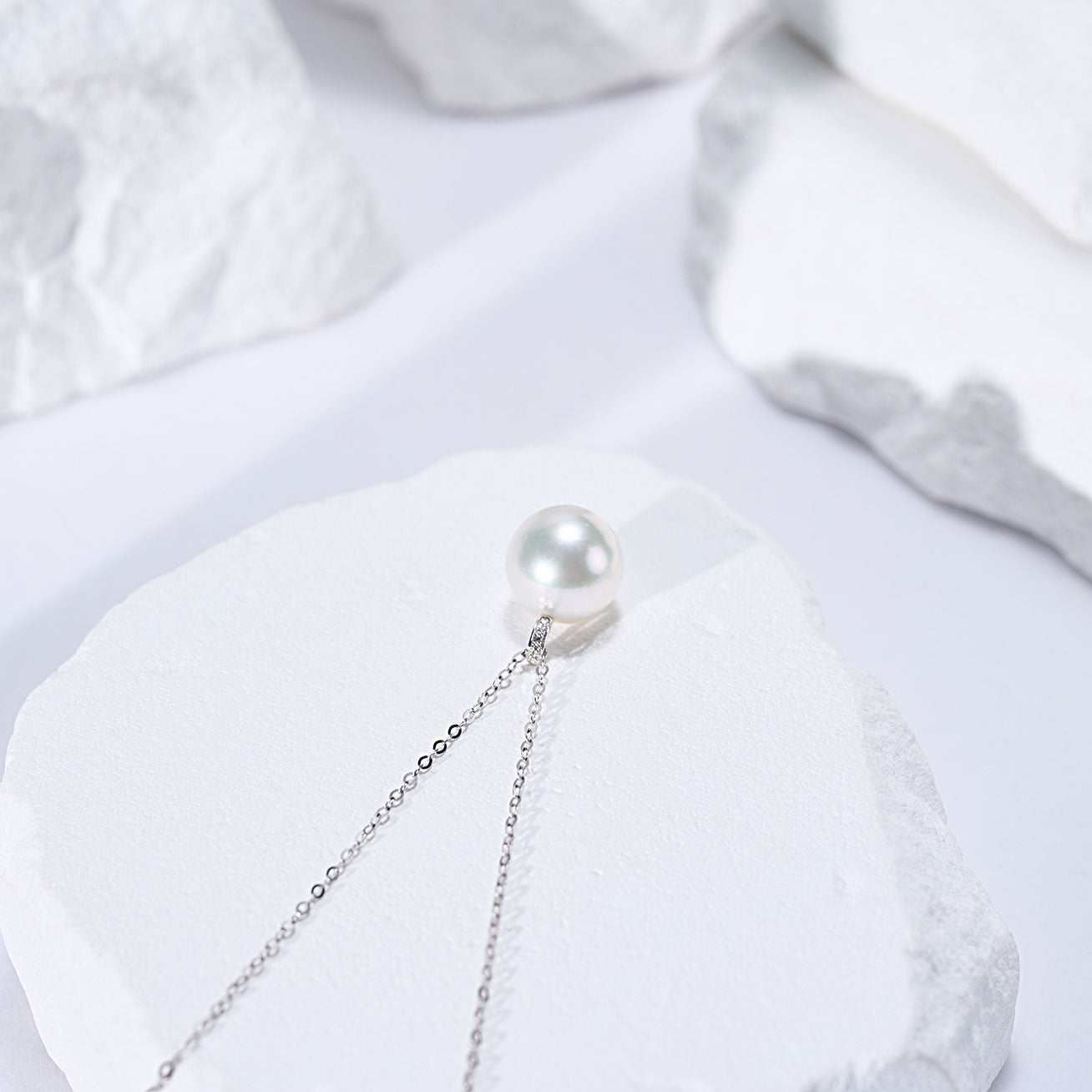 18K Solid Gold South Sea White Pearl Necklace for Women - Elegant Bridal Jewelry, Wedding Gift & Anniversary Present - KN00332