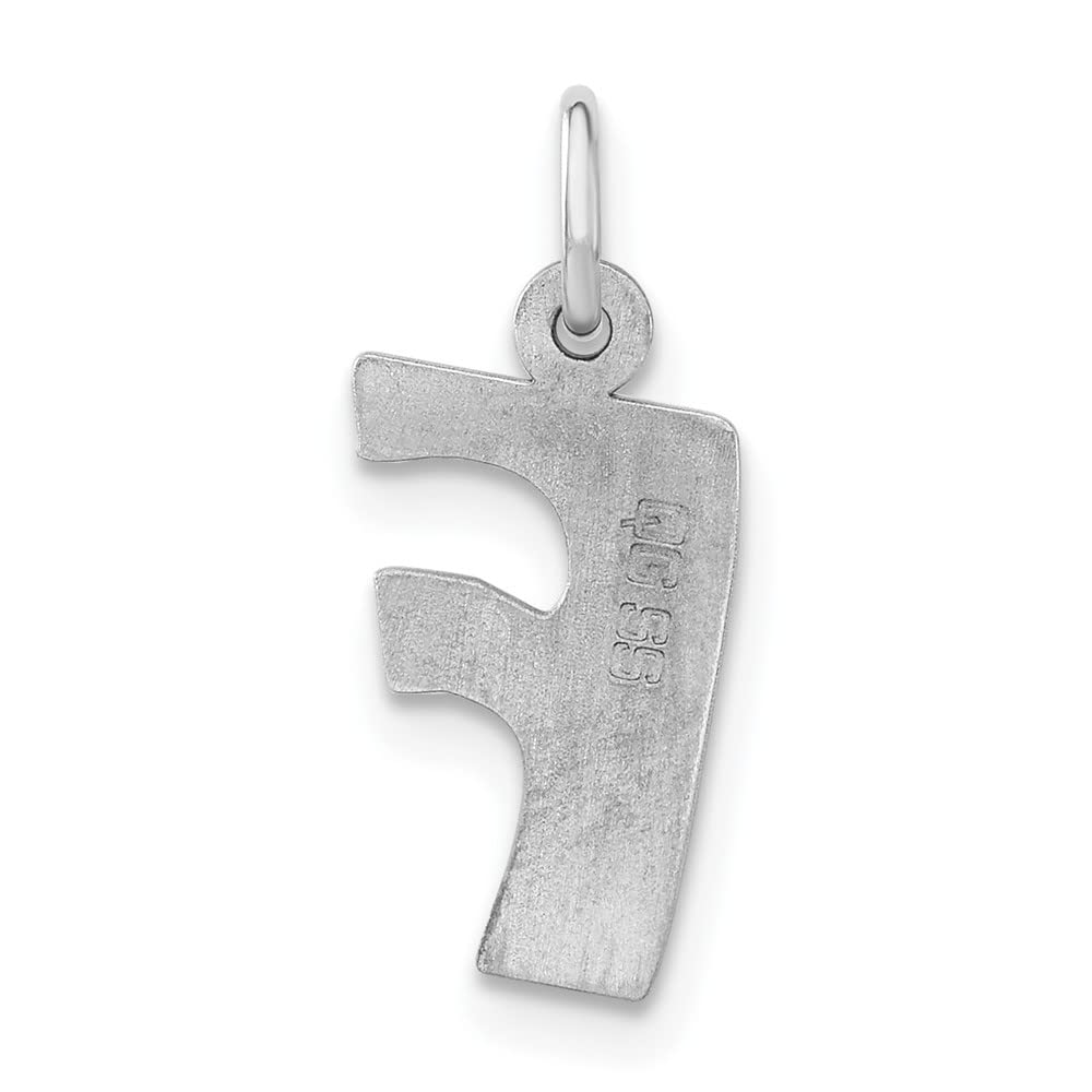 Kate Collection Sterling Silver Black Bow Bubble Block Initial F Pendant - Elegant Jewelry Gift for Women, Perfect for Birthdays, Anniversaries & Special Occasions
