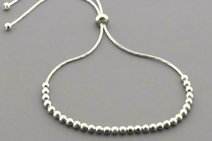 Sterling Silver Multi-Strand Beaded Bracelet for Women - Elegant Stackable Jewelry for Everyday Wear & Special Occasions