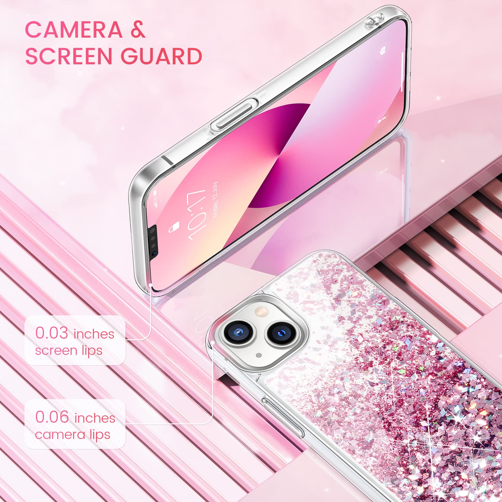 Caka Glitter Phone Case for iPhone 13 Mini (5.4