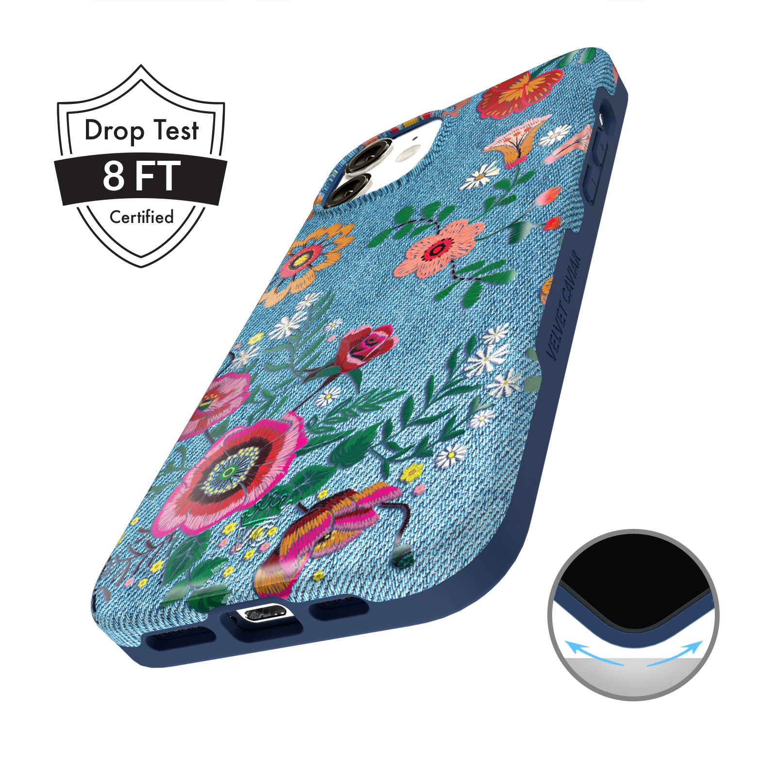 Floral iPhone Case - Stylish Protective Cover for iPhone 13/14/15 - Trendy Botanical Design for Women & Girls - Perfect for Everyday Use, Travel & Gift Giving