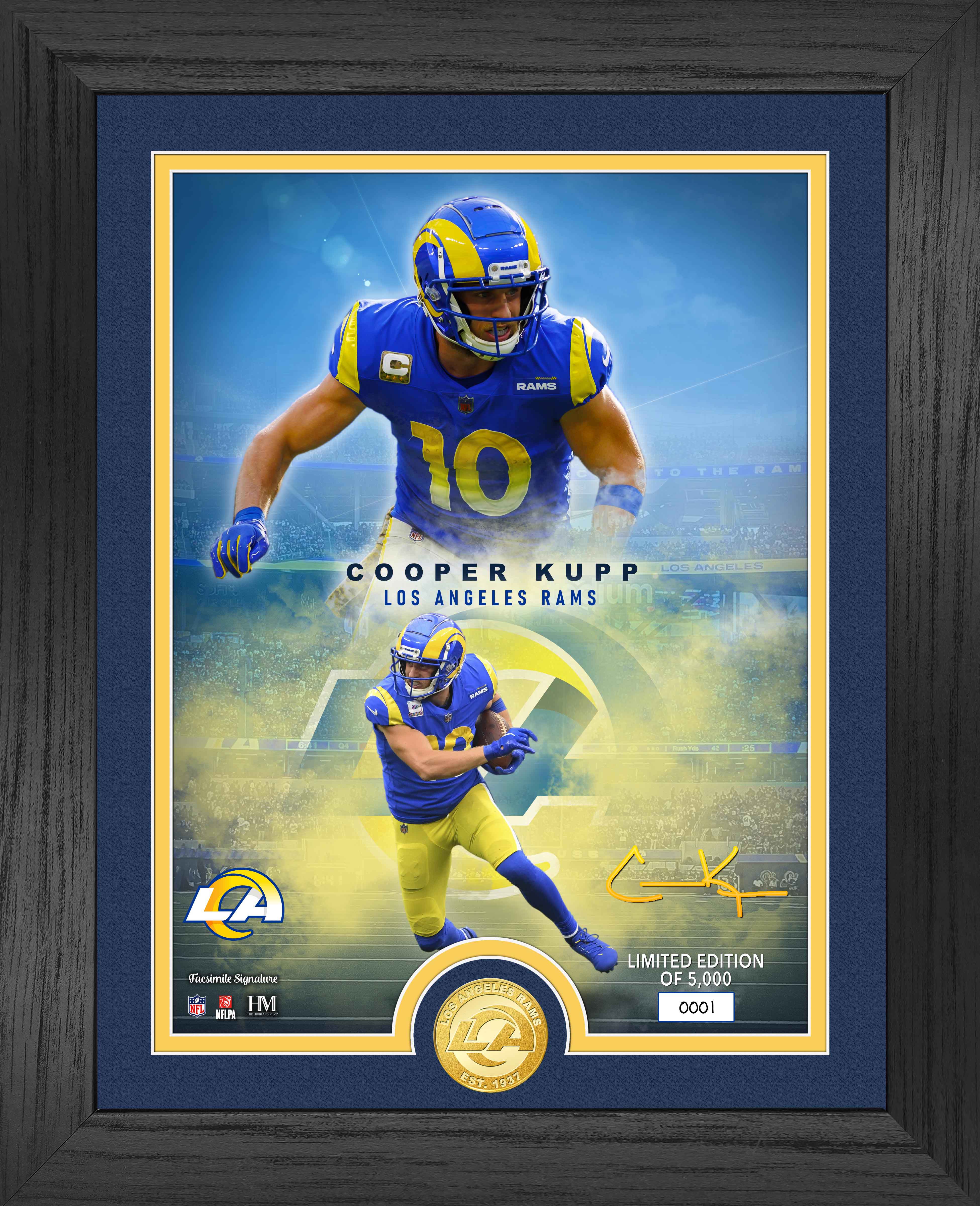 Cooper Kupp NFL Legends Bronze Coin Photo Mint - Limited Edition Collectible for Football Fans & Sports Memorabilia Enthusiasts - Perfect for Display, Gifts, and Home Decor