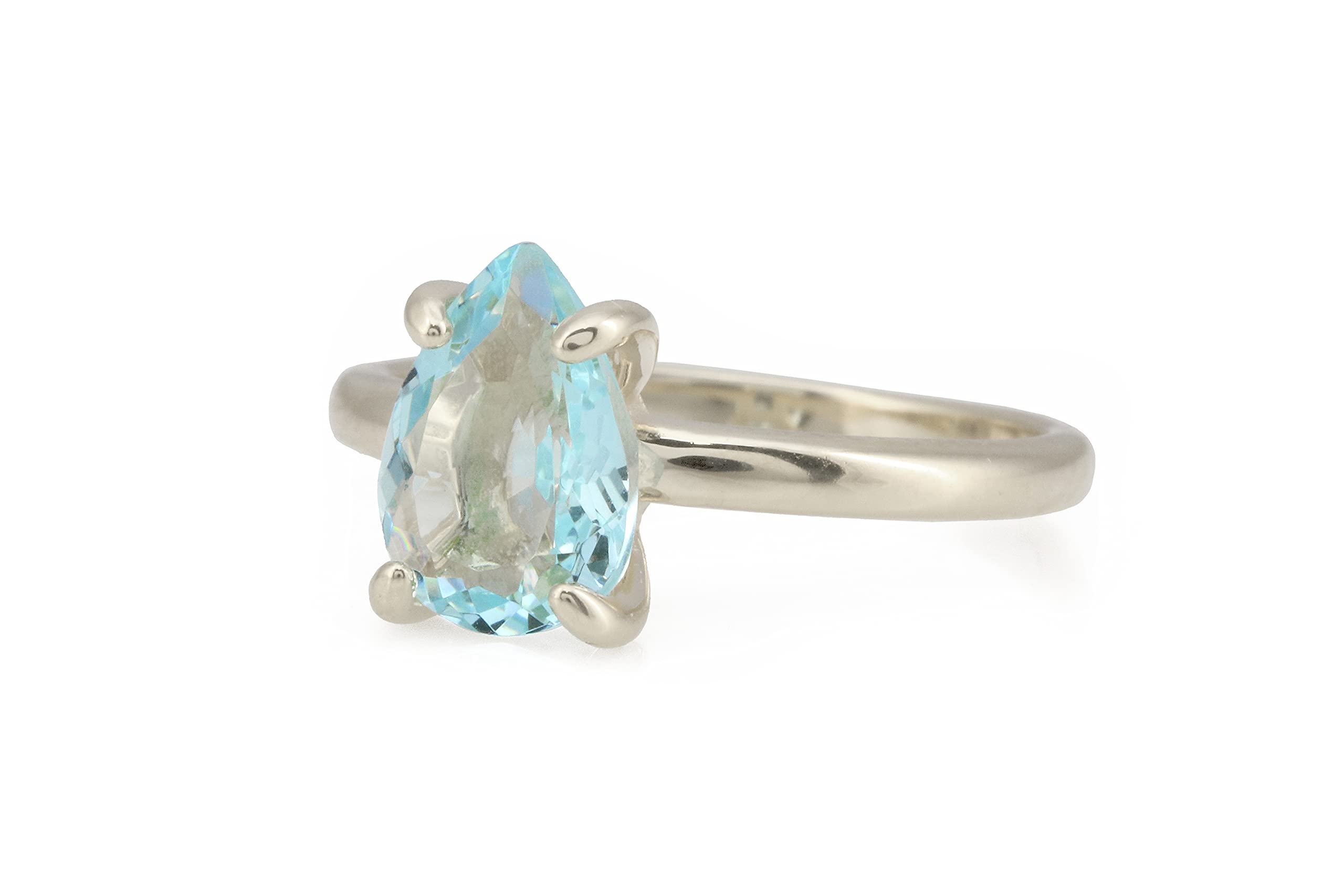 925 Sterling Silver Topaz Rings for Women - Elegant Everyday Gemstone Jewelry with Gift Box | Perfect for Birthdays, Anniversaries & Special Occasions