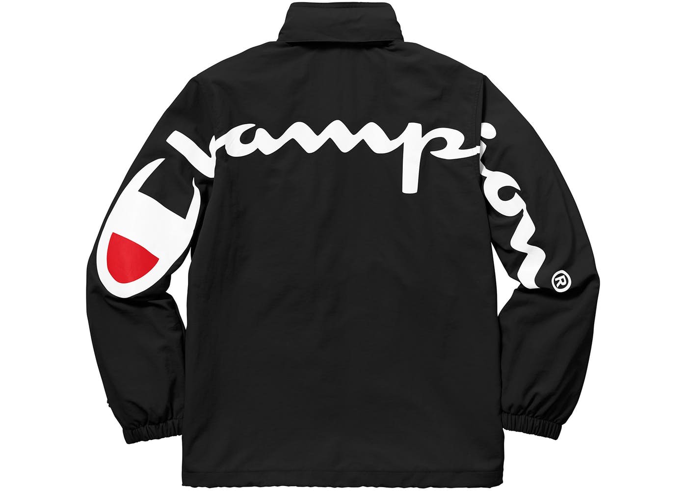 Supreme Champion Track Jacket - Men's Dark Black Athletic Running Hoodie for Gym, Jogging & Streetwear Fashion