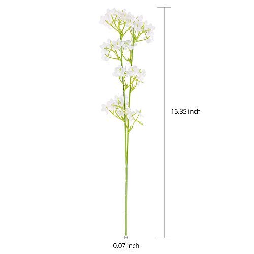 Bringsine 20-Pack White Artificial Baby's Breath Flowers - Fake Gypsophila for DIY Wedding Bouquets, Bridal Shower Centerpieces, Party Table Decorations - Perfect for Home, Office, and Event Decor