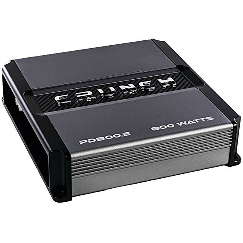 Crunch PD 800.2 (PD8002) Car Audio Amplifier - 800W 2-Channel Power Amp for Car Stereo System, Bass Boost & High/Low Pass Filters - Perfect for Car Audio Upgrades & Sound System Installations