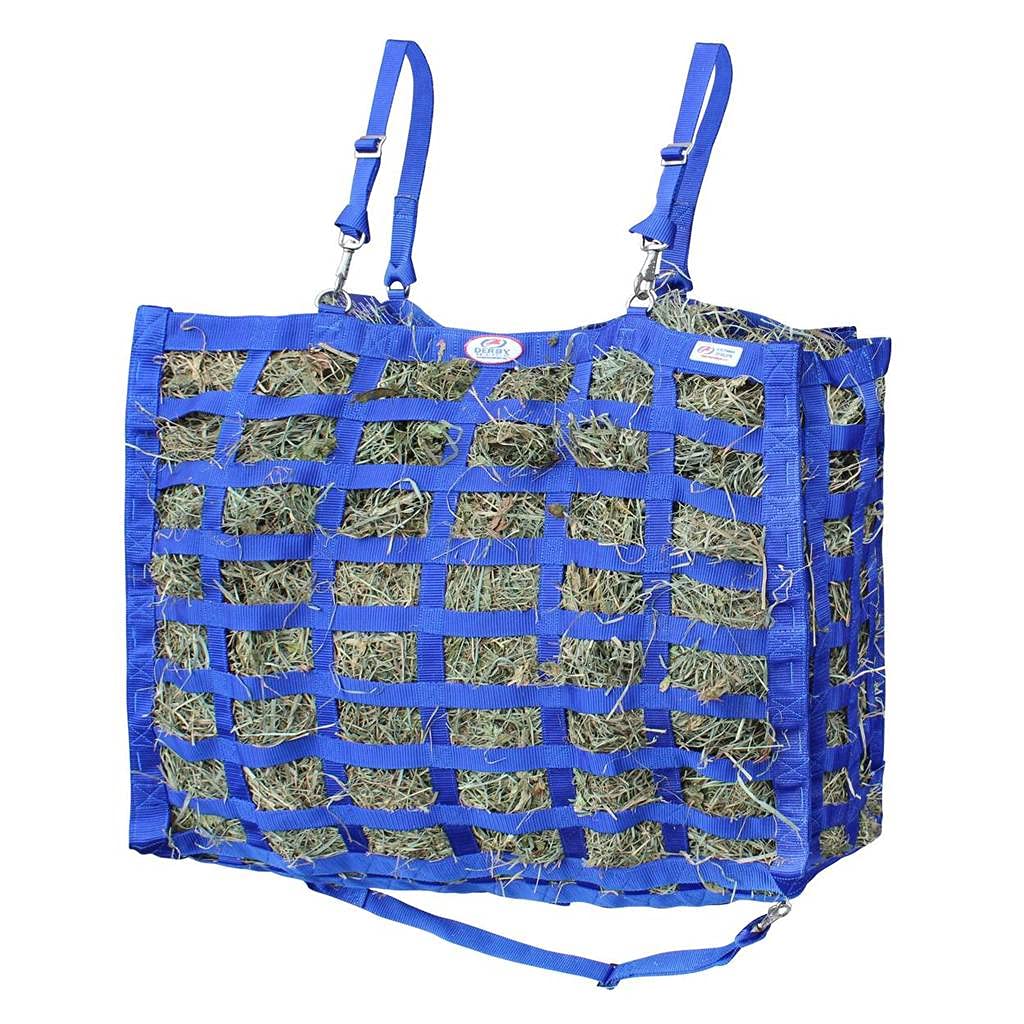 Premium Large Slow Feeder Hay Bag for Horses - Heavy Duty Bottom - 1 Year Warranty - Ideal for Stalls, Pastures & Trail Riding