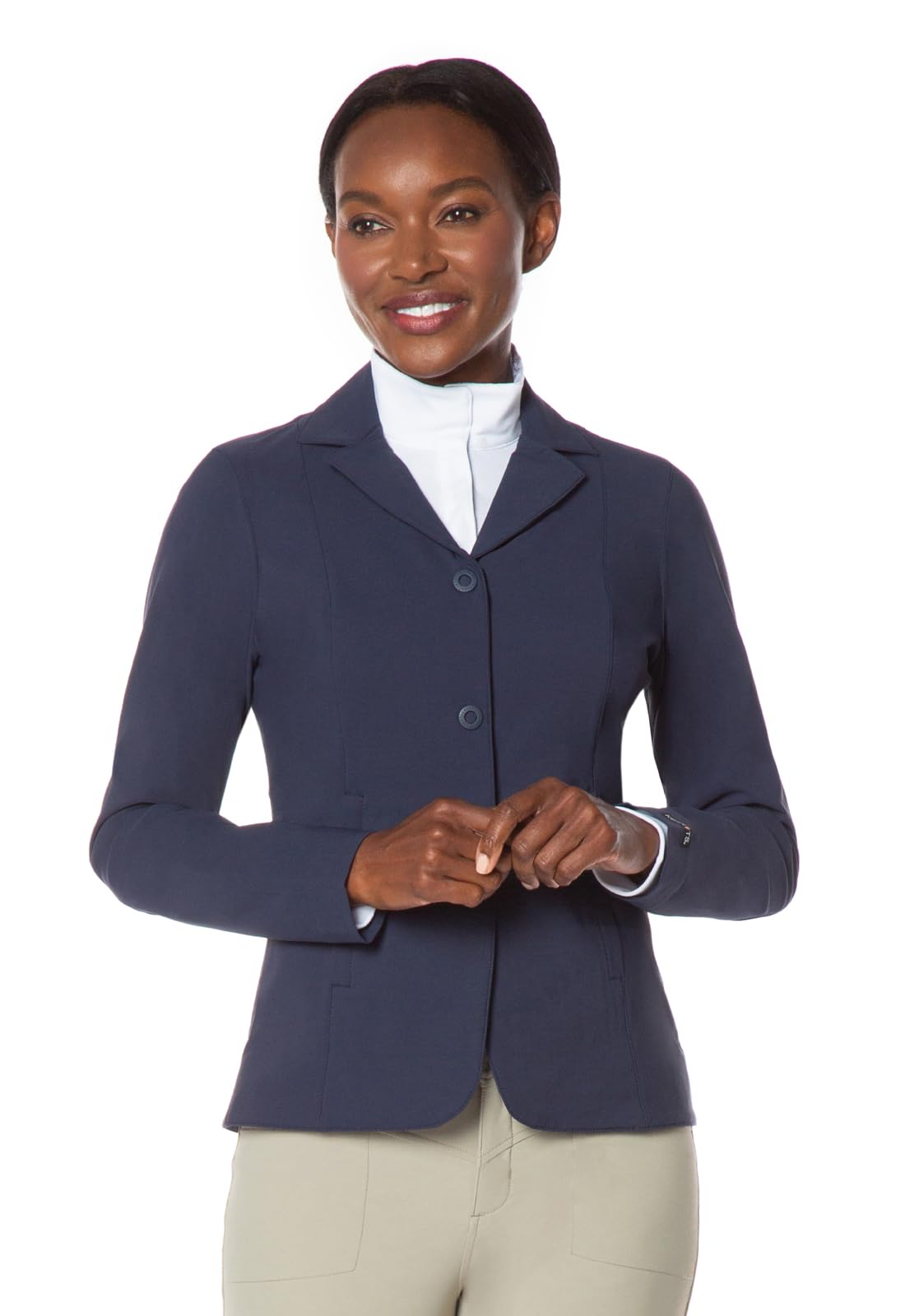 Kerrits Women's Equestrian Stretch Competitor Coat - Lightweight 3-Snap English Horse Show Jacket | Machine Washable Riding Apparel for Dressage & Show Jumping | Perfect for Competitions & Training
