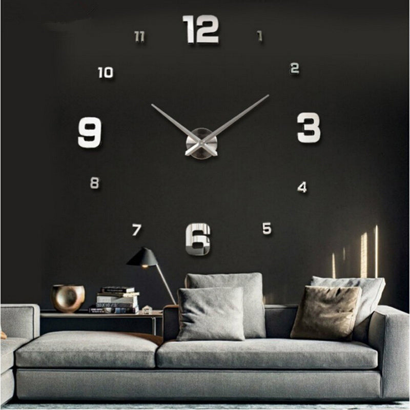DIY 3D Large Modern Acrylic Wall Clock - Unique Home Decor for Living Room, Bedroom & Office - Silent Non-Ticking Contemporary Design