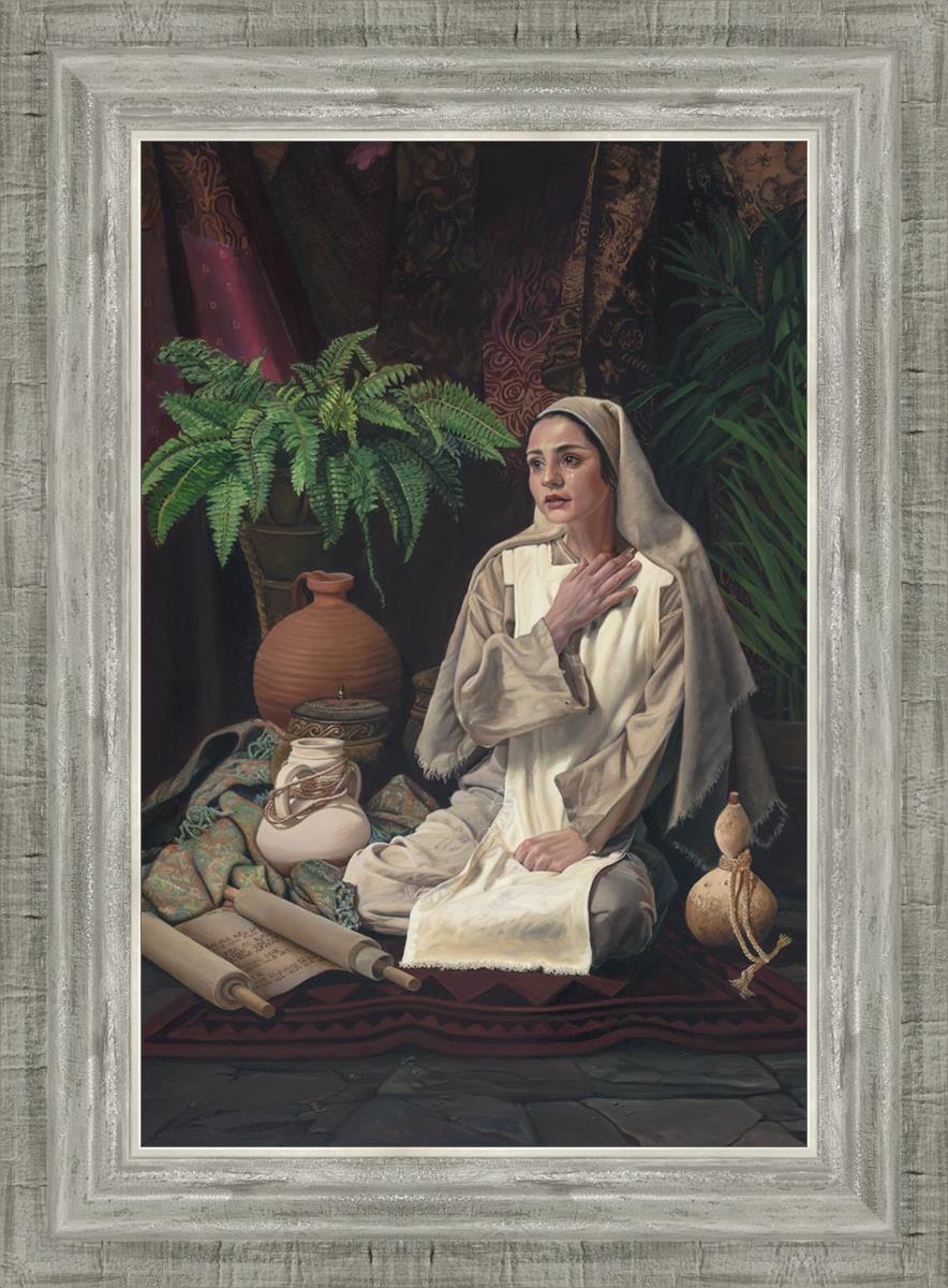 Behold Thy Handmaiden - Elegant Christian Home Decor for Prayer & Meditation | Perfect for Church Altars, Home Worship Spaces & Gift Giving