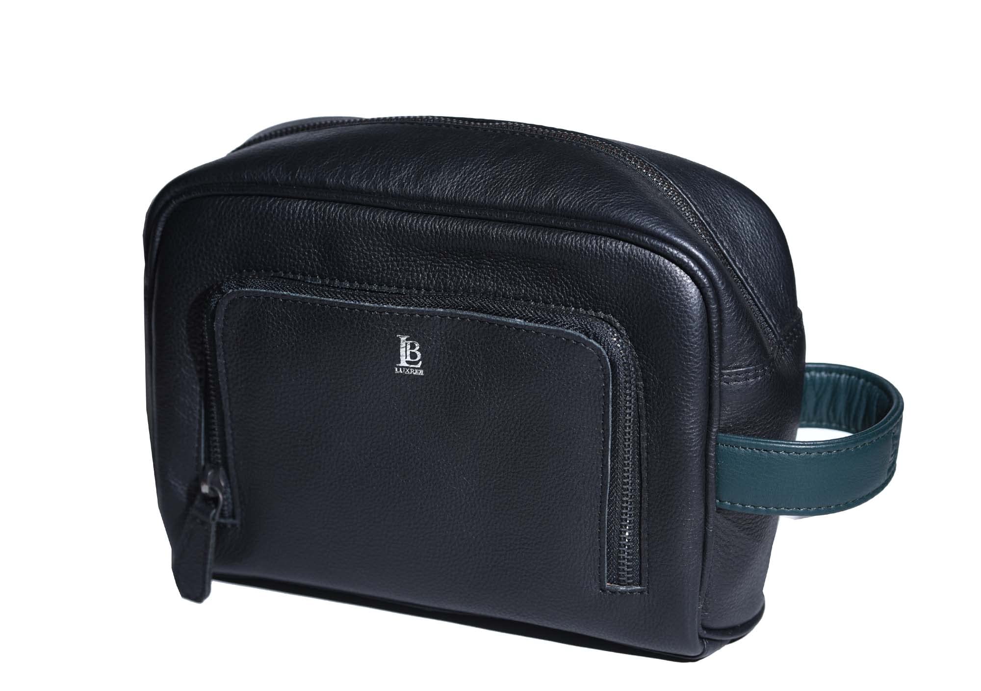 Premium Leather Dopp Kit for Men - Durable Travel Toiletry Organizer & Shaving Bag (Black) | Perfect for Business Trips, Gym & Weekend Getaways
