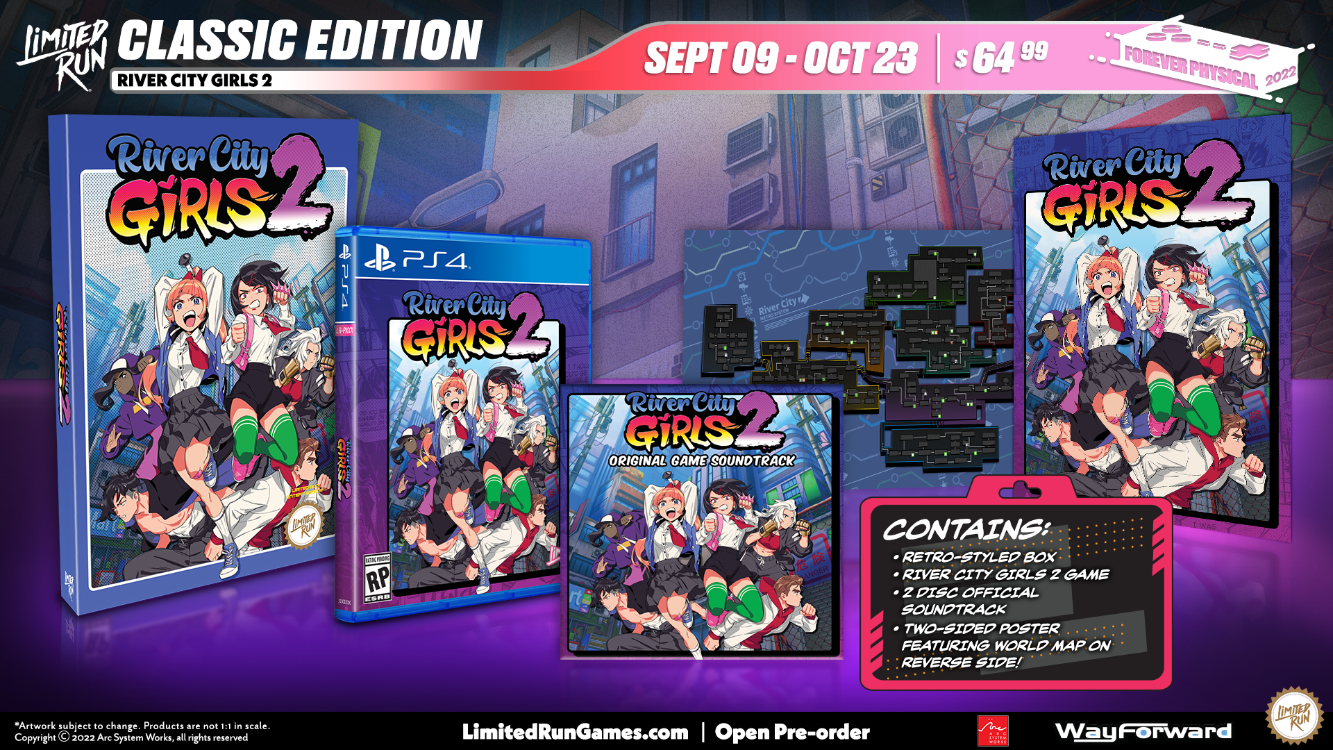 Limited Edition River City Girls 2 Classic Version for PS4 - Retro Beat 'Em Up Game for Collectors & Gamers - Perfect for Nostalgic Gaming Nights & Fighting Game Enthusiasts