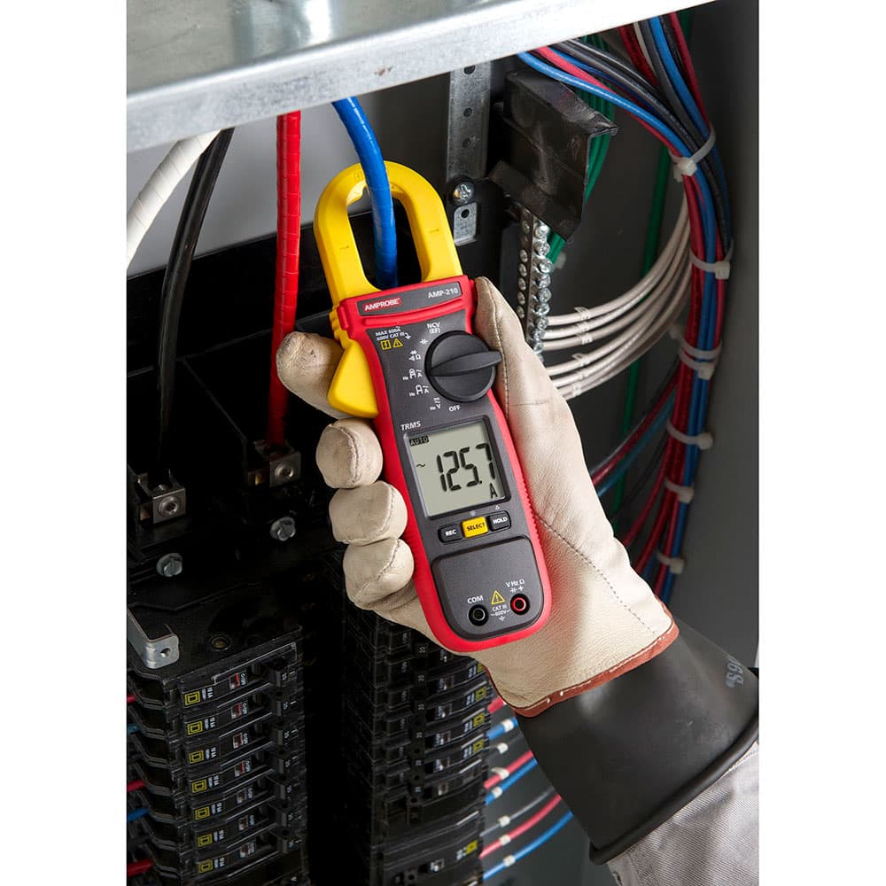 Amprobe 4560537 AMP 210 600V/600A TRMS AC Clamp Multimeter with Amp Tip - CAT III Rated Electrical Tester for HVAC, Automotive & Industrial Use