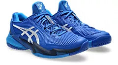 ASICS Men's COURT FF 3 NOVAK Tennis Shoes - Tuna Blue/Silver - High-Performance Tennis Footwear for Competitive Play & Training