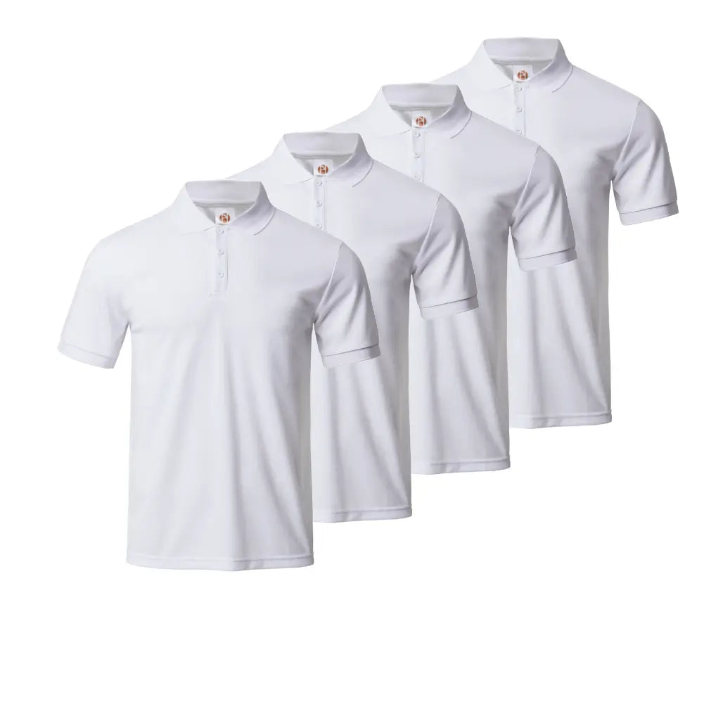 4 Pack Men's Collared Shirts - Comfortable Business Casual Button Down Shirts for Office, Work & Formal Events | Wrinkle Resistant & Breathable Fabric