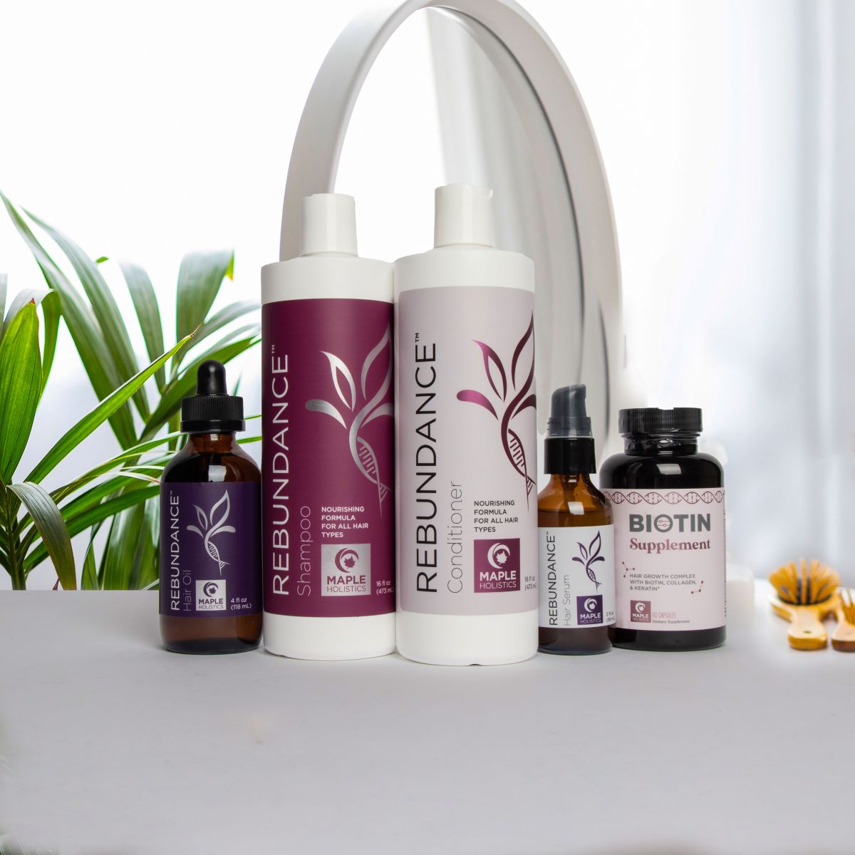 REBUNDANCE™ Postpartum Hair Loss Treatment Kit - Hair Growth Serum & Shampoo for New Moms - Post Pregnancy Hair Care Routine for Thicker, Healthier Hair - Perfect for Nursing Mothers & Postpartum Recovery
