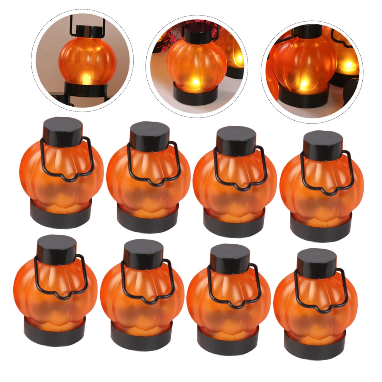 4 Sets Flameless LED Tealight Candles - Halloween & Thanksgiving Decor