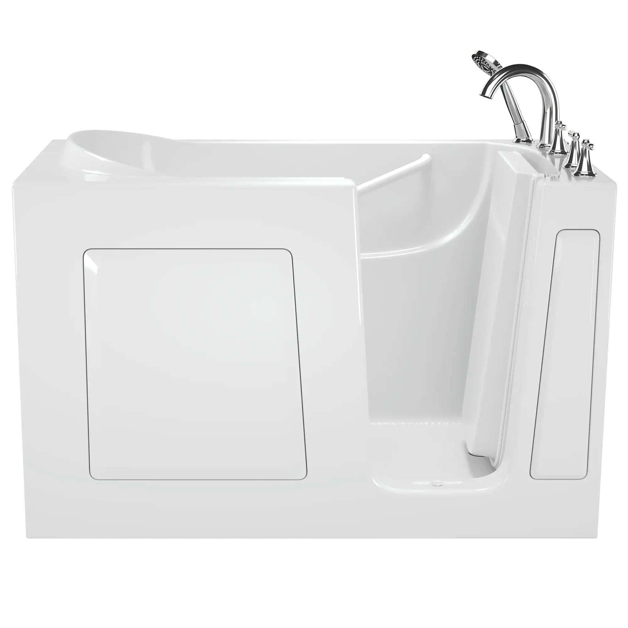 60 x 30 Inch Gelcoat Walk-In Bathtub with Soaker System - Right Hand Drain & Faucet - Ideal for Elderly & Mobility Impaired Users, Safe & Comfortable Bathing Solution