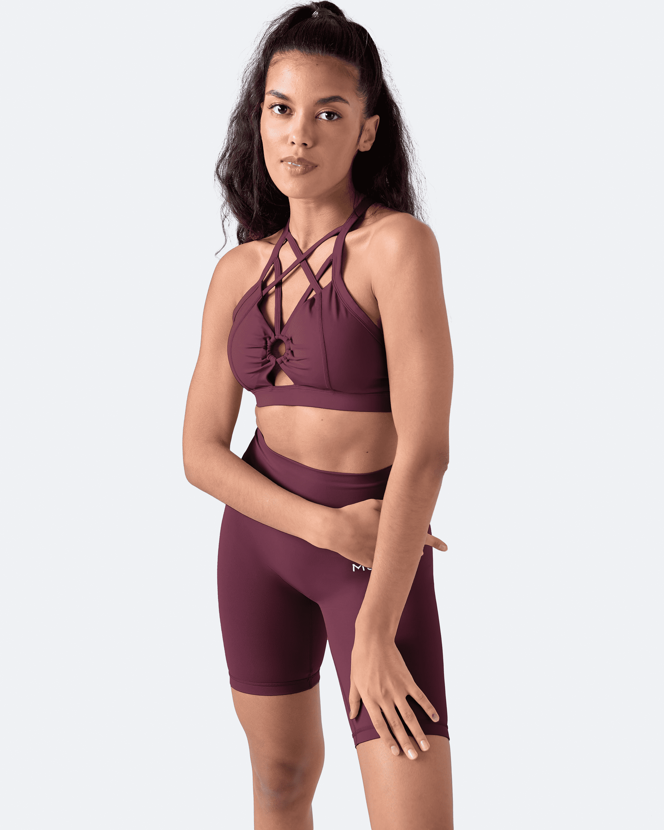 Elegant Burgundy Criss Cross Front Blouse for Women - Perfect for Date Night, Parties & Casual Outings