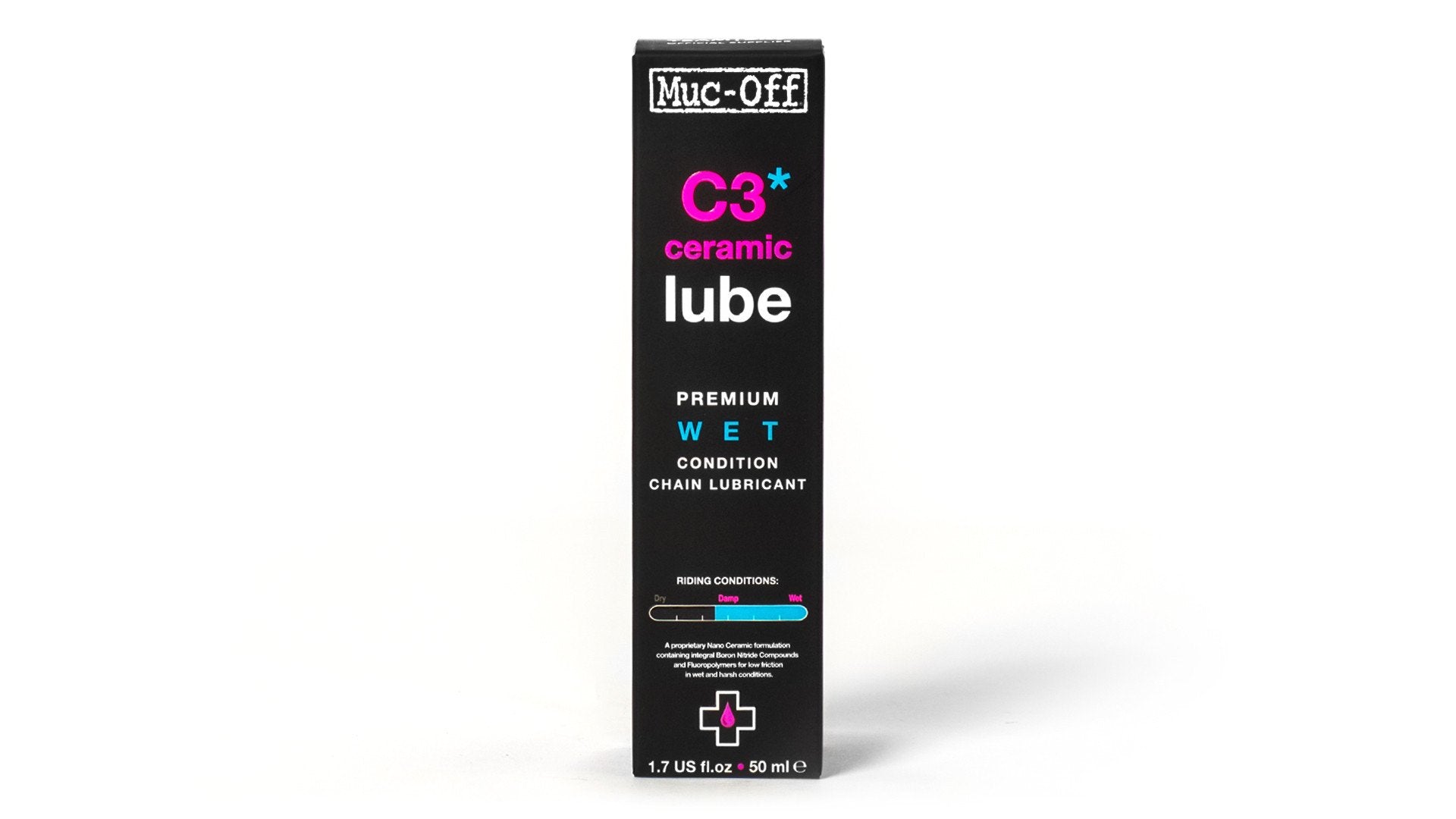 Premium C3 Wet Ceramic Bicycle Chain Lubricant - 50ml Bottle for High-Performance Cycling, Mountain Biking & All-Weather Riding