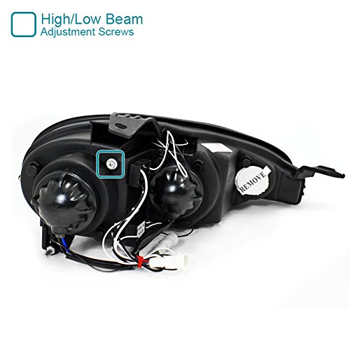 SPEC-D TUNING LHP-MX501JM-TM Black Halo LED Projector Headlights for Mazda Miata MX5 (1990-2005) - High Performance Aftermarket Headlights for Night Driving & Car Upgrades