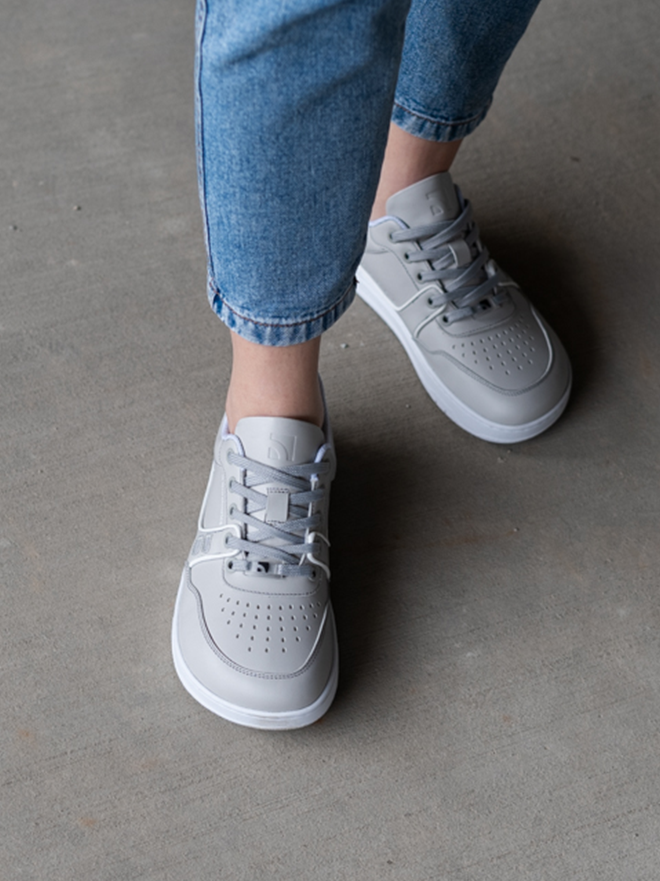 Barebarics Arise Barefoot Sneakers for Women & Men - Light Grey Minimalist Shoes for Running, Walking & Gym Workouts