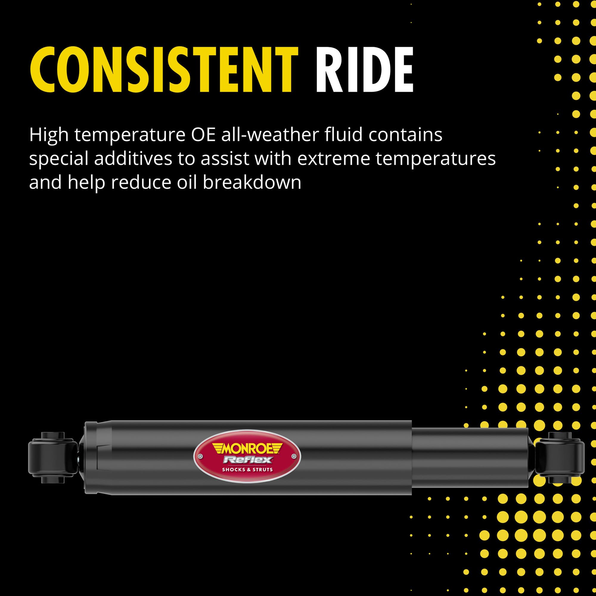 Monroe 911545 Reflex Monotube Shock Absorber - Premium Car Suspension Part for Smooth Ride & Vehicle Control - Ideal for Trucks, SUVs & Performance Cars