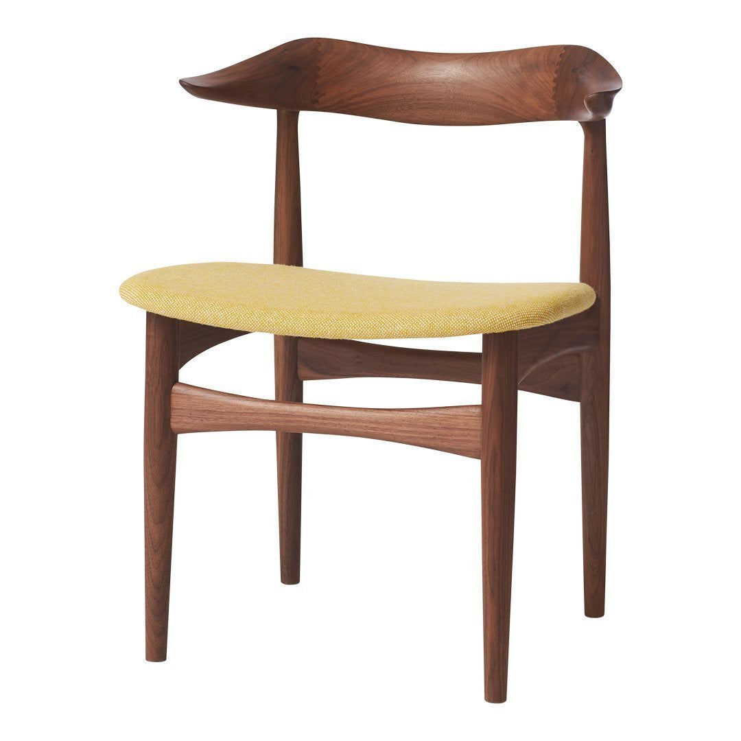 Knud Farch Cow Horn Chair Seat - Upholstered Warm Nordic Style for Living Room, Bedroom & Office Decor