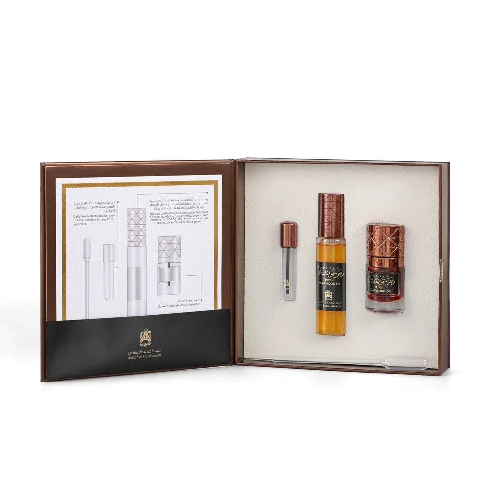 Premium 12ml Agarwood Essential Oil & 30ml EDP Perfume - Natural Fragrance for Aromatherapy, Meditation & Luxury Gifting