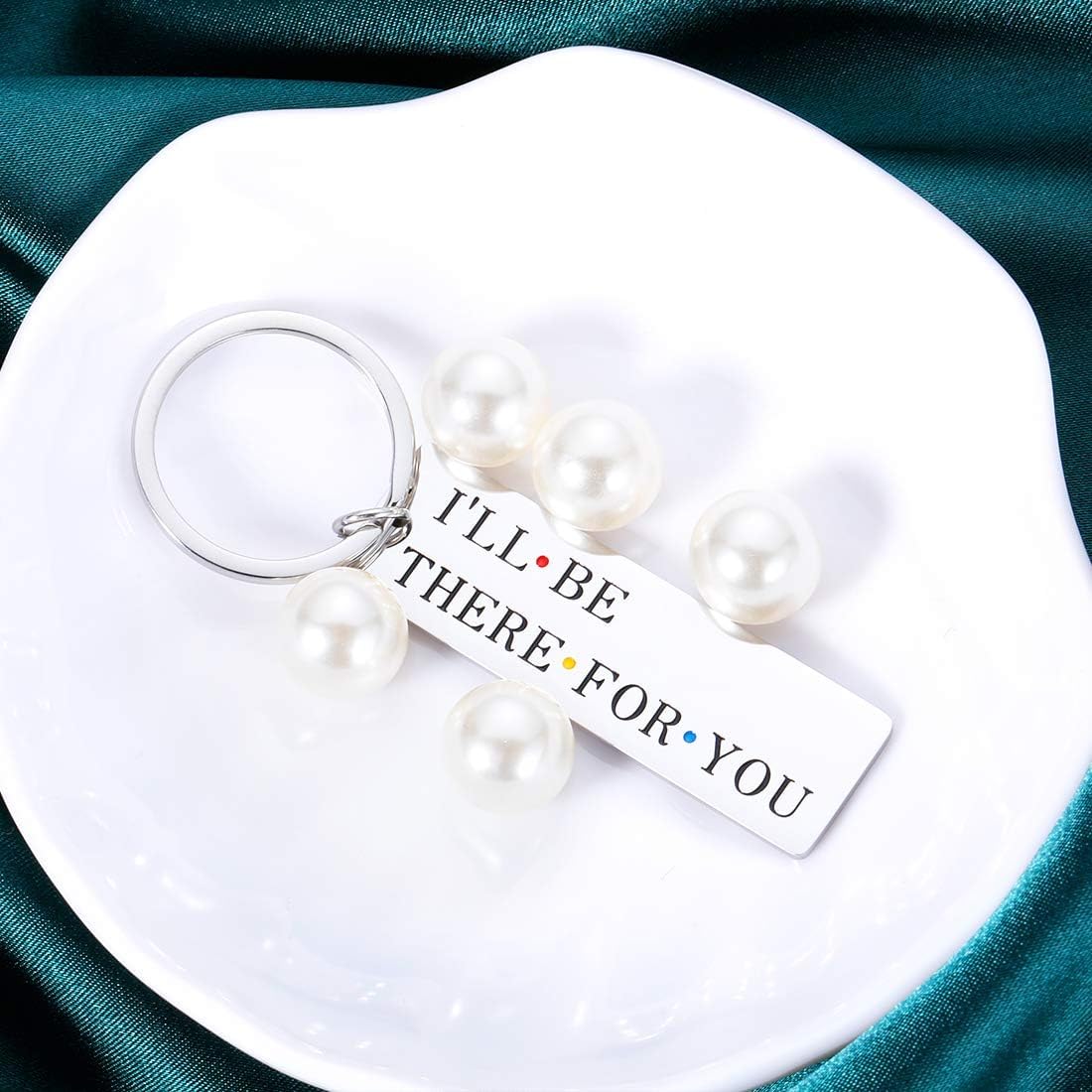 ACCOLIAMBER Best Friend Keychain - Double-Sided I'll Be There for You Keyring for Women & Men | BFF Friendship Gifts for Birthday, Graduation, Christmas | Perfect for Couples, Friends & Jewelry Lovers